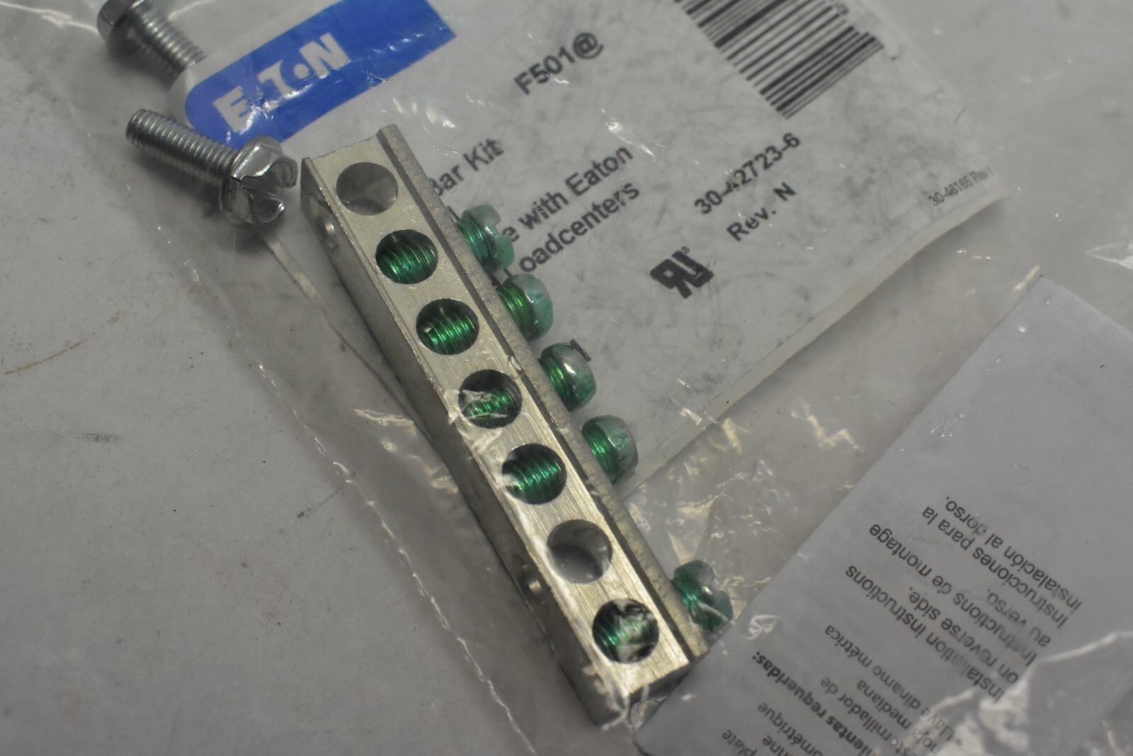 Eaton Cutler Hammer GBK5 Ground Bar Kit 5 Terminal For BR & CH Load Centers