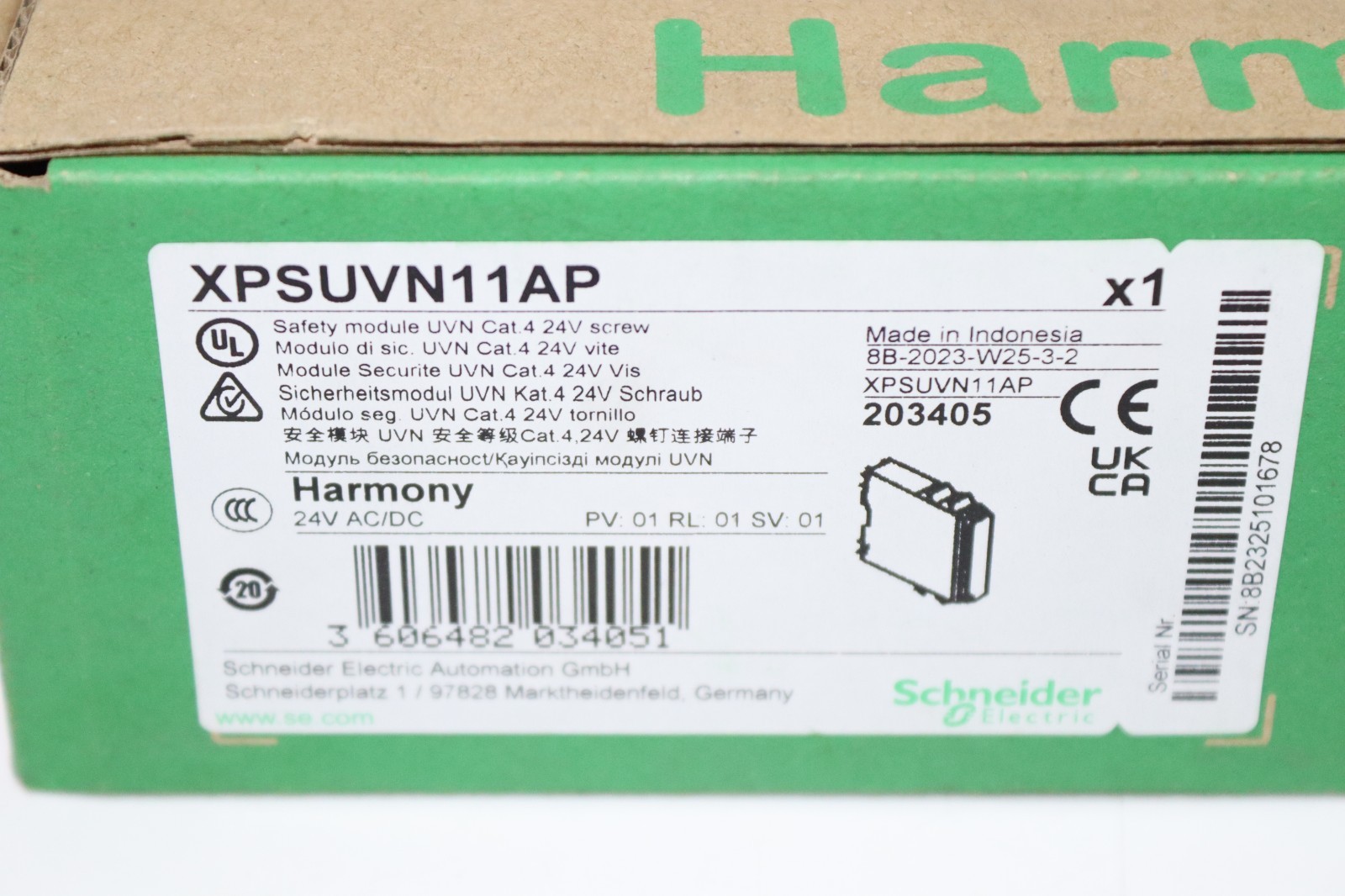 Schneider Electric XPSUVN11AP MADE IN INDONESIA free shipping