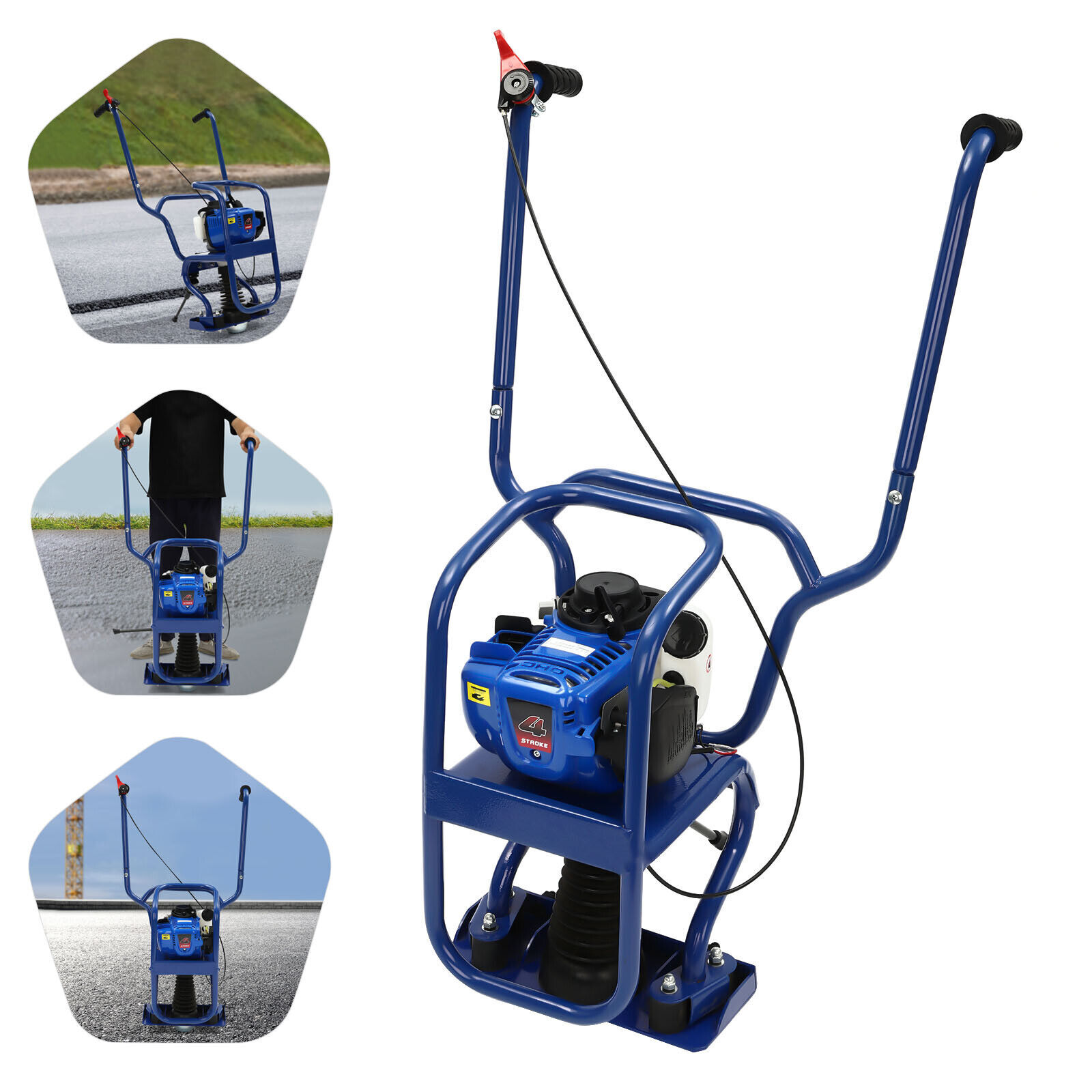 Floor Standing 3.2-16ft Screed Concrete Float 37.7cc Gas Vibrating Tool Us Ship