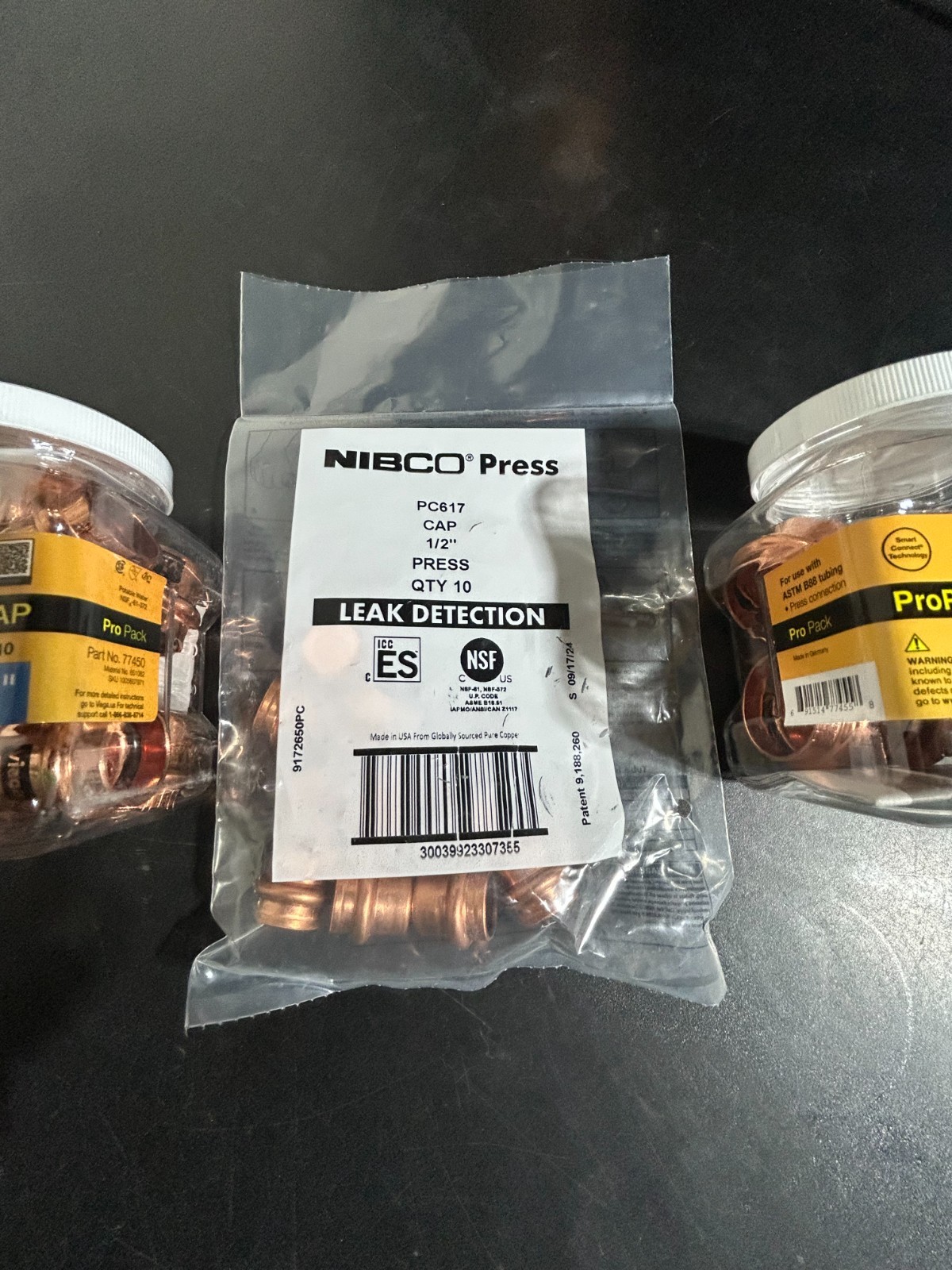 25- VIEGA NIBCO PROPRESS CAPS COPPER FITTINGS PRO PRESS 1/2″- 3/4″ – 1″