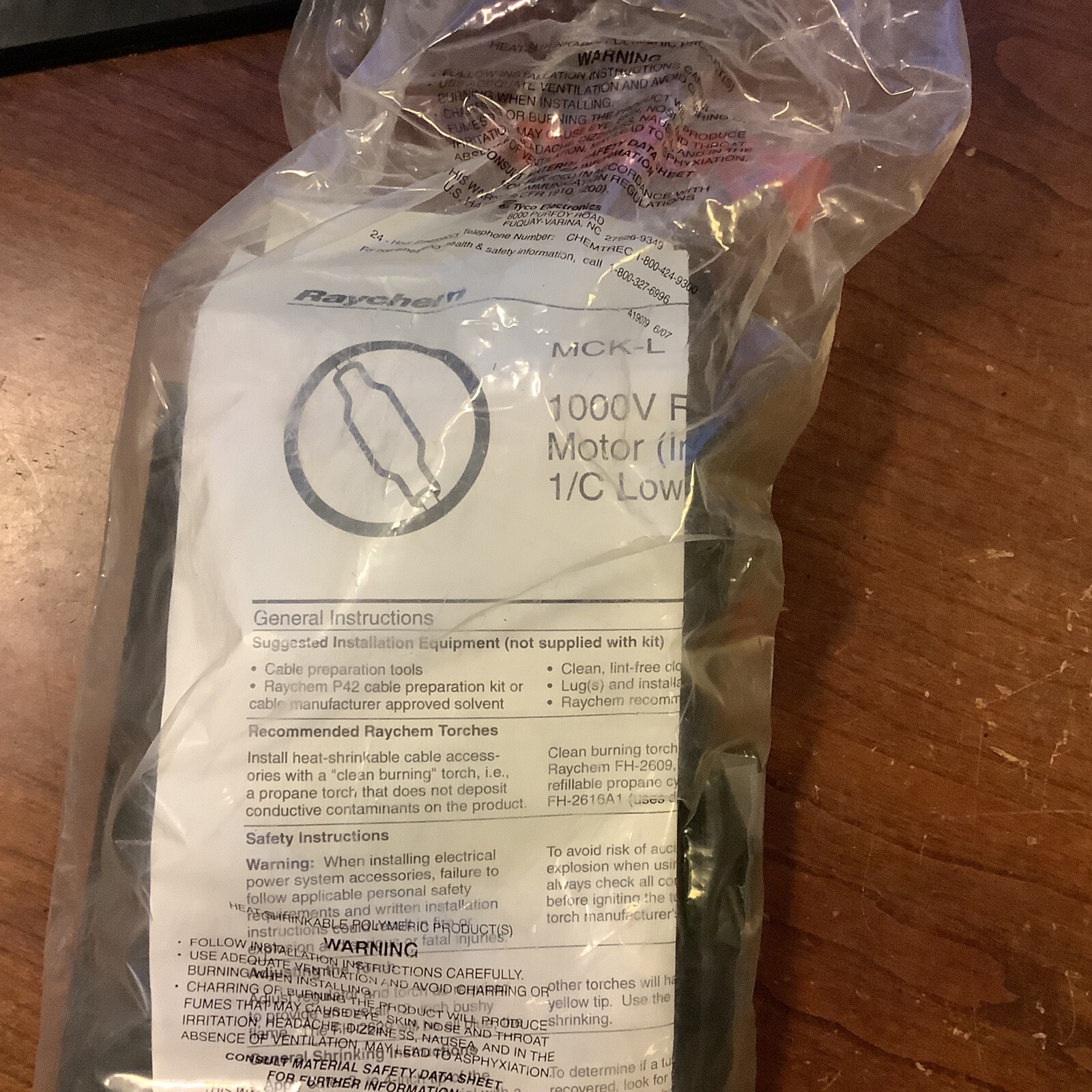 Raychem MCK-1L 1000v In-line Motor Connection Kit #8-#4/0 Feeder