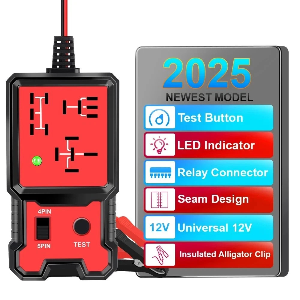 12V Automotive Relay and Fuse Tester LED Diagnostic Tool for Electrical System