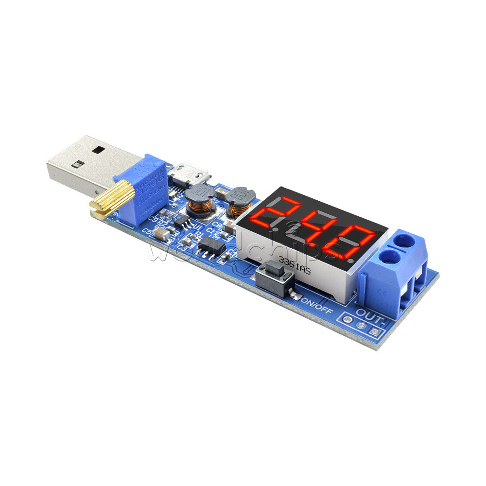 DC-DC 5V to 1.2V~24V USB Step UP/Down Boost Buck Adjustable Power Supply Module