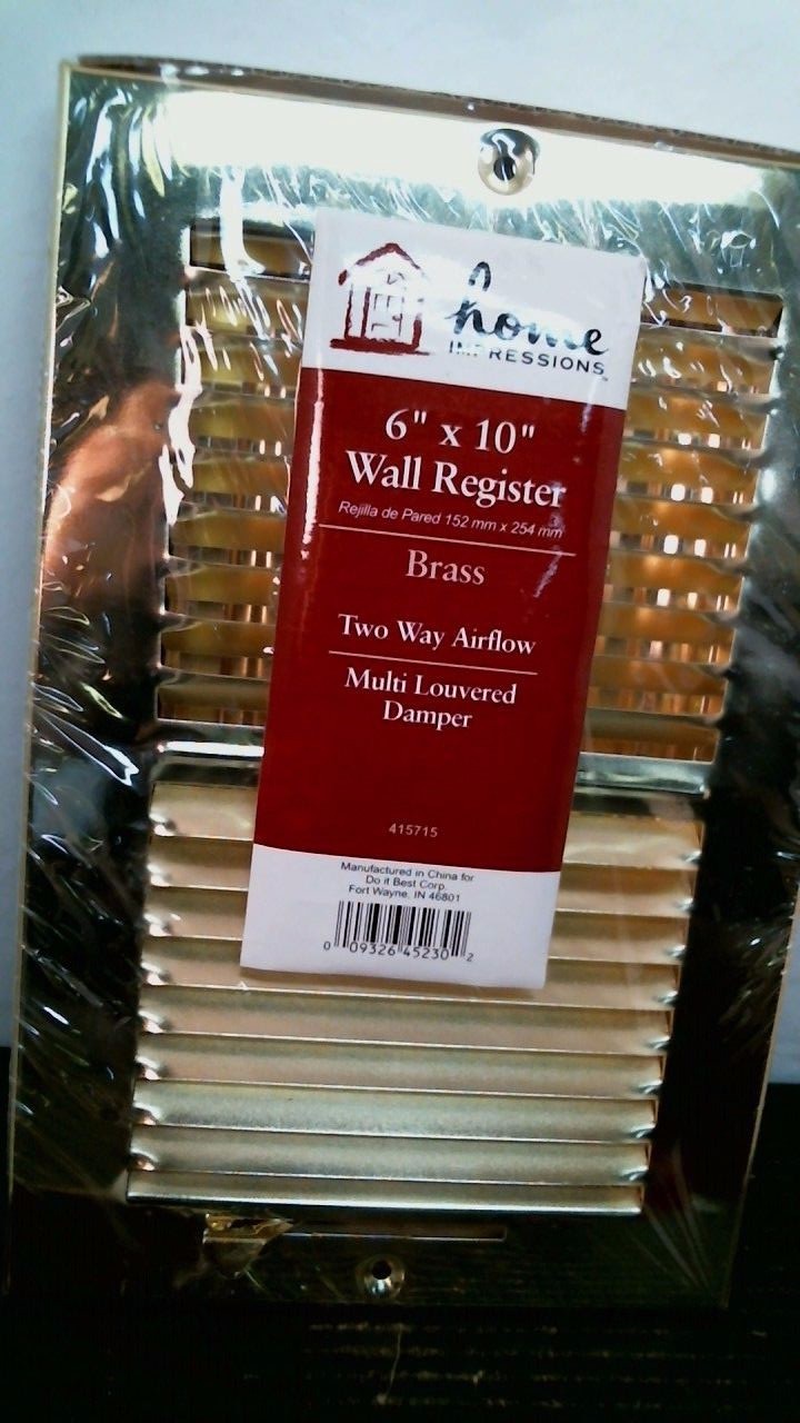 Home Impressions 415715 6″ x 10″ Brass Wall Register,FREE SHIPPING