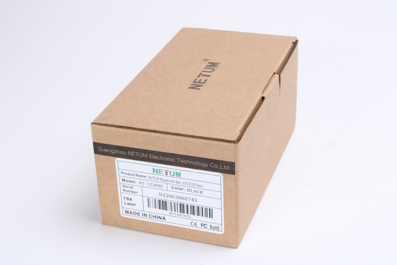 NETUM NT-1228BC Bluetooth Barcode Scanner Compatible with 2.4G Black – NEW