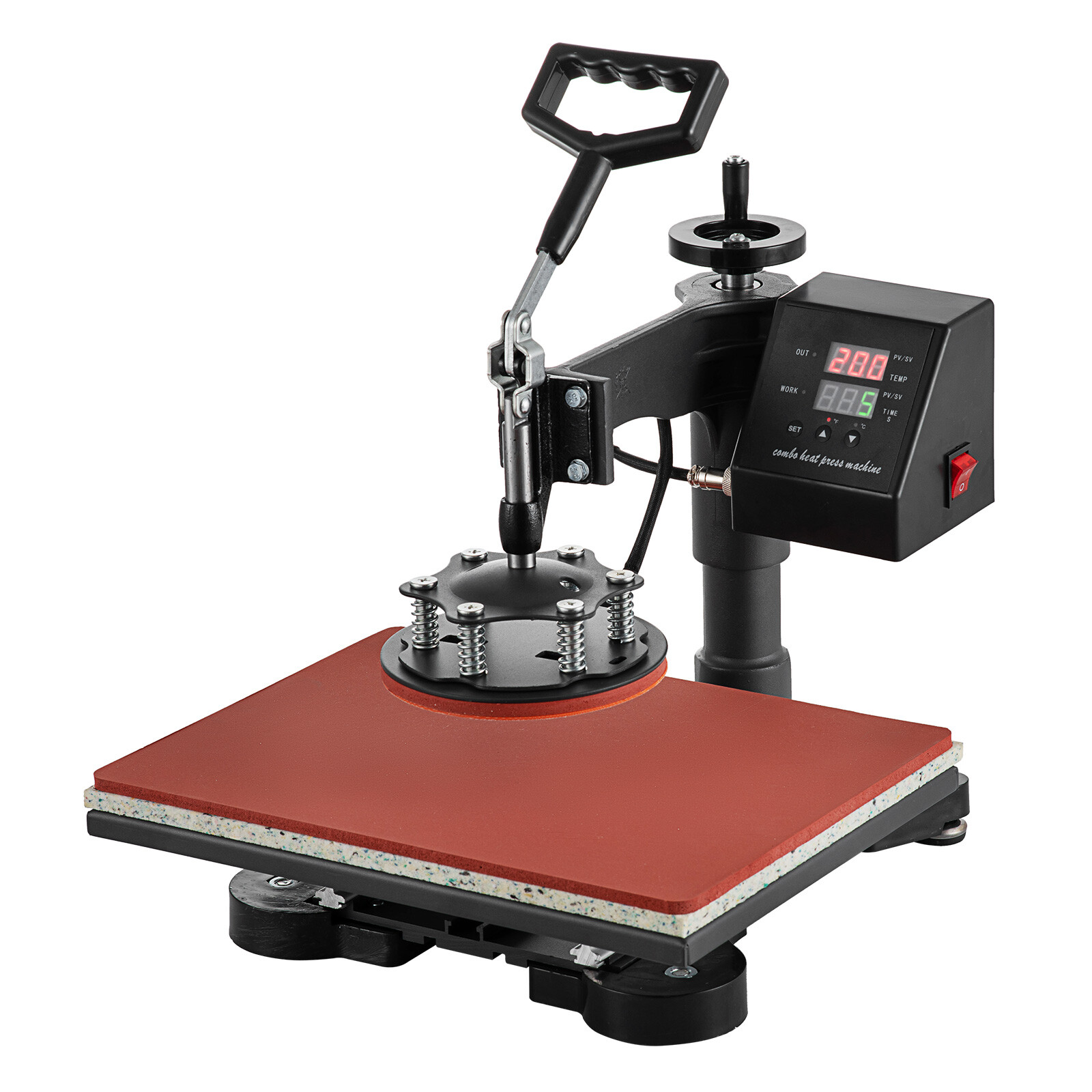 8 in 1 Heat Press Machine Swing Away Digital Sublimation T-Shirt/Mug/Plate Hat