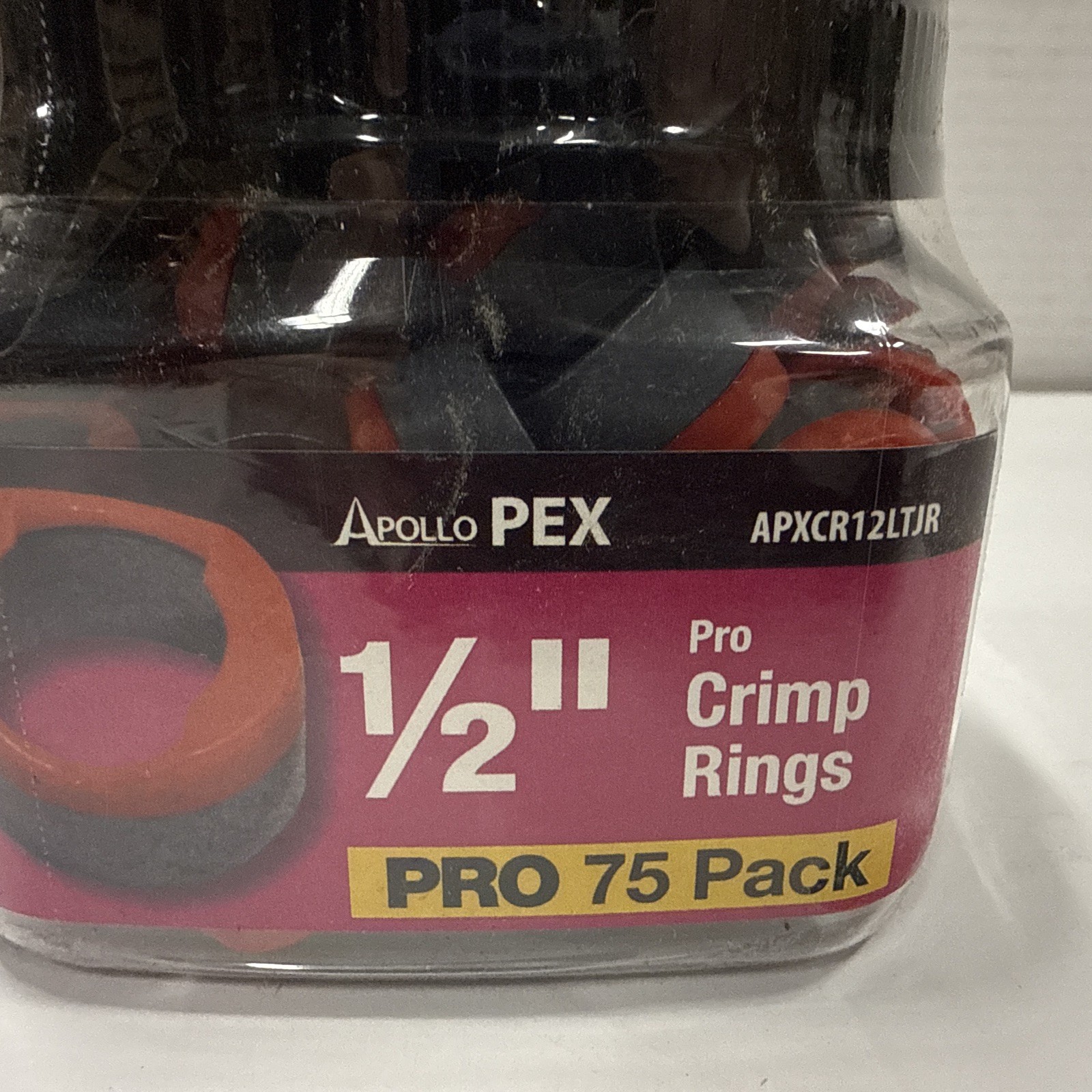 Apollo Crimp Rings 1/2 in. Copper Pro Pack, APXCR12LTJR, PACK OF 75