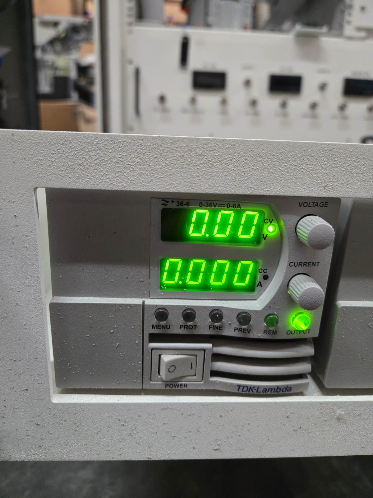TDK-Lambda Z36-6/CS Programmable DC Power Supply 0-36V 0-6A Working Surplus