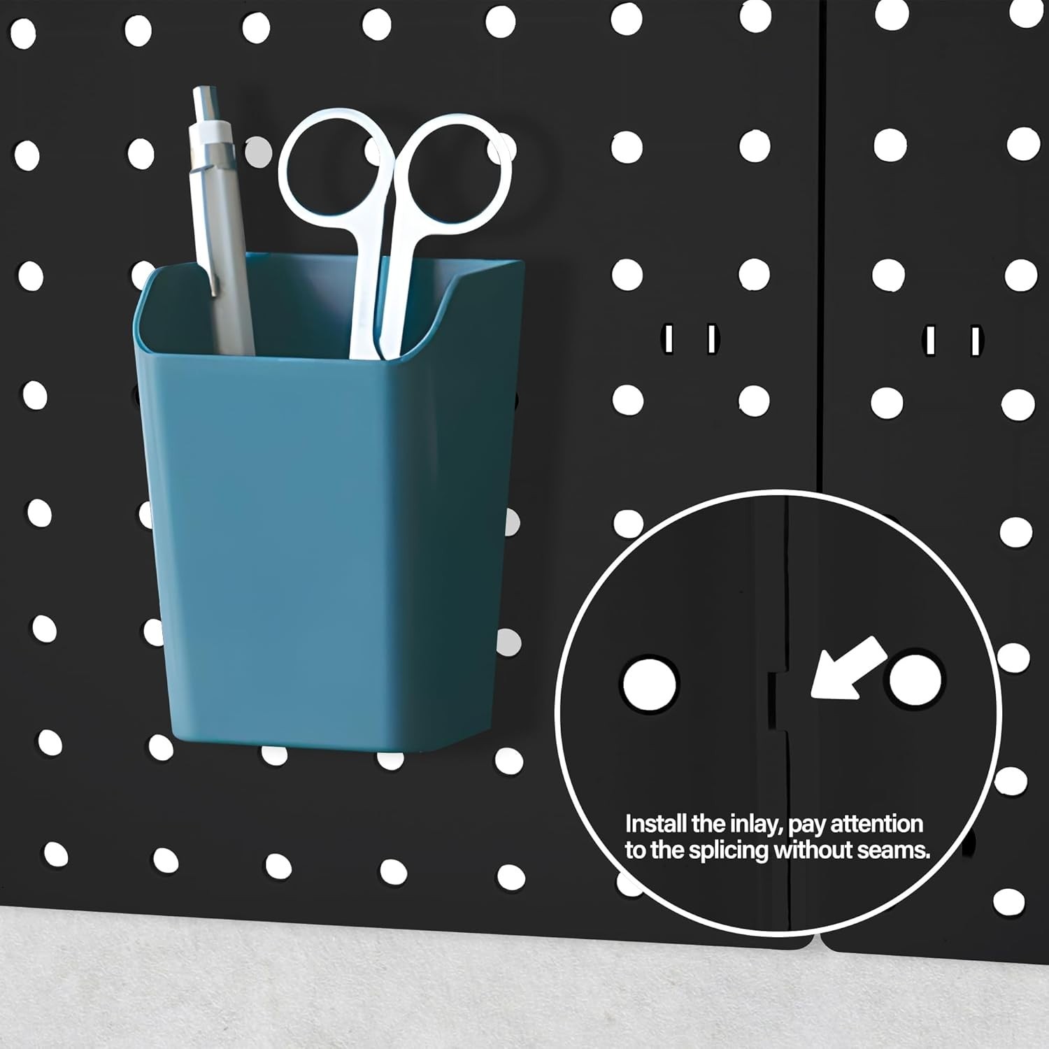 Strong & Lightweight Black Pegboard Wall Organizer Panels for Crafts & Tools
