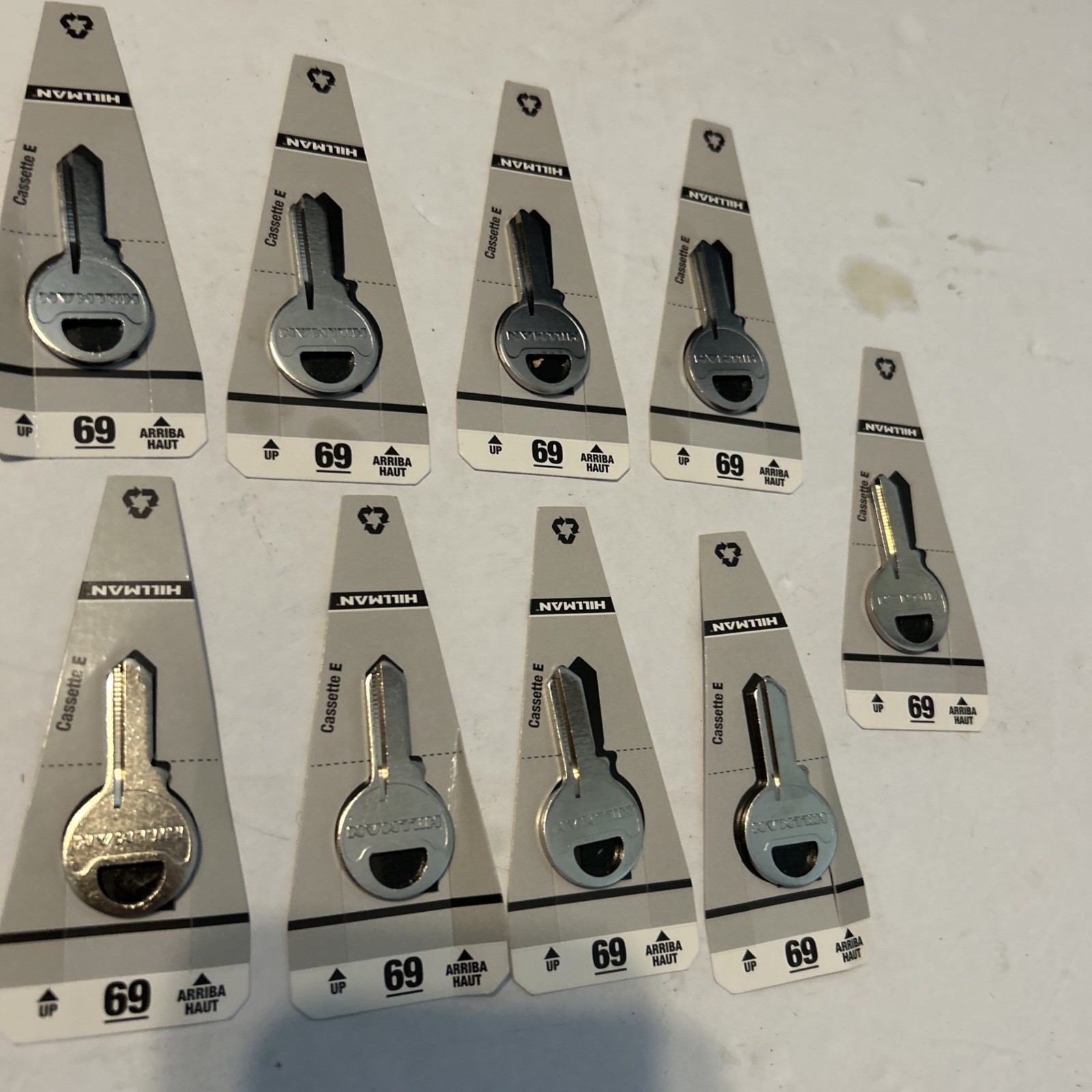 15 Pack Hillman Small Padlock Key Blanks #69 Cassette E Lock