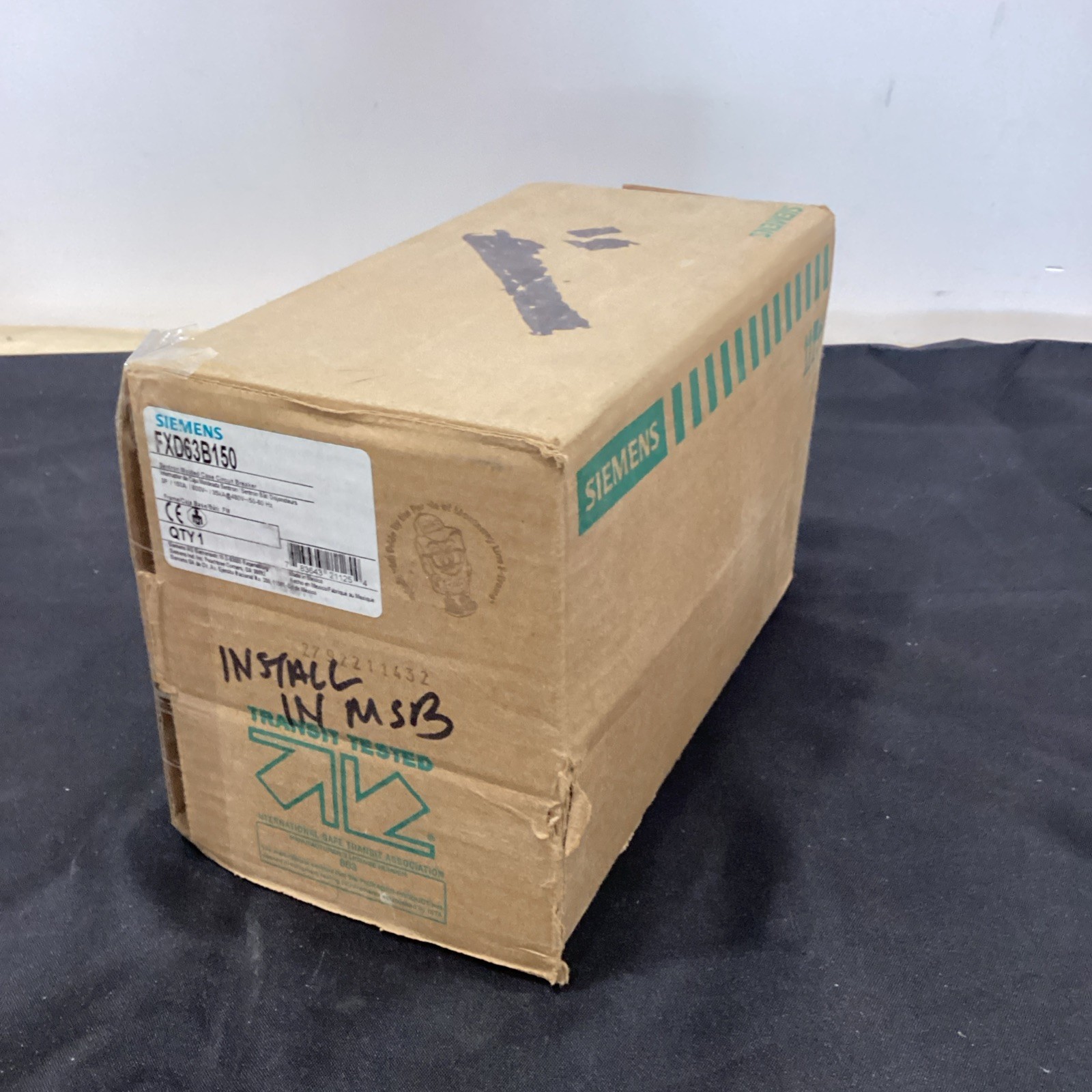 Siemens Sentron Molded Case 600V 150A Circuit Breaker FXD63B150