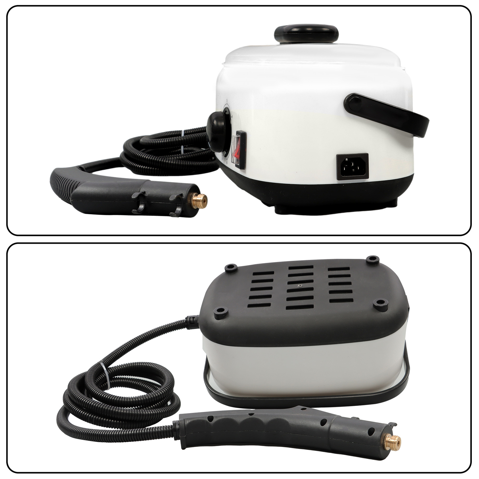 2500W Steam Cleaner 1500ml 110V Portable-Car Engine Degreasing&Tile Grout White