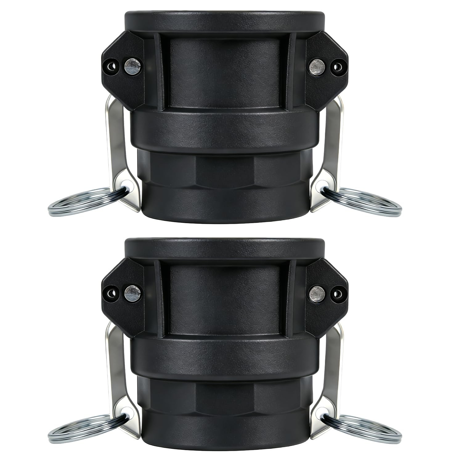 2 PCS Camlock Type D 2» Cam Groove Hose Female Coupler NPT Thread Black