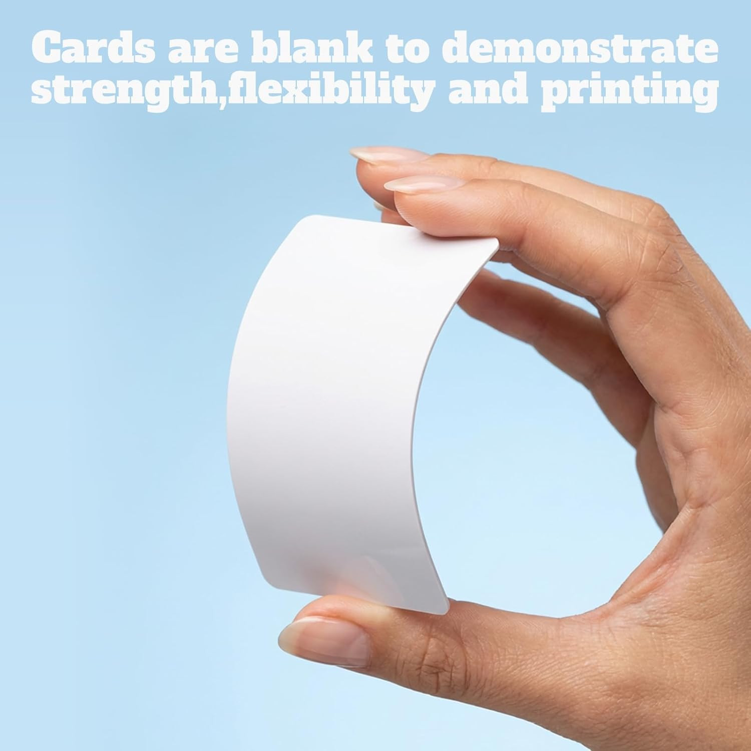 500 Pack Blank PVC ID Cards CR80 30 Mil White Plastic Card for Photo ID Badge Pr
