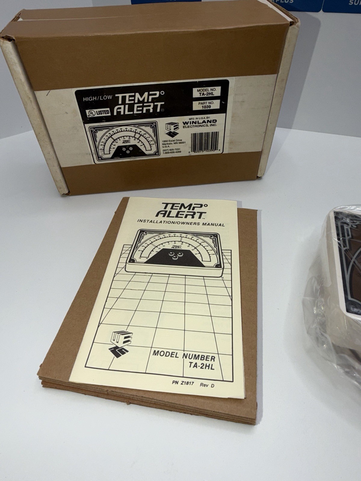 Winland Temp-Alert TA-2HL High/Low Temperature Alarm NOS New Old Stock