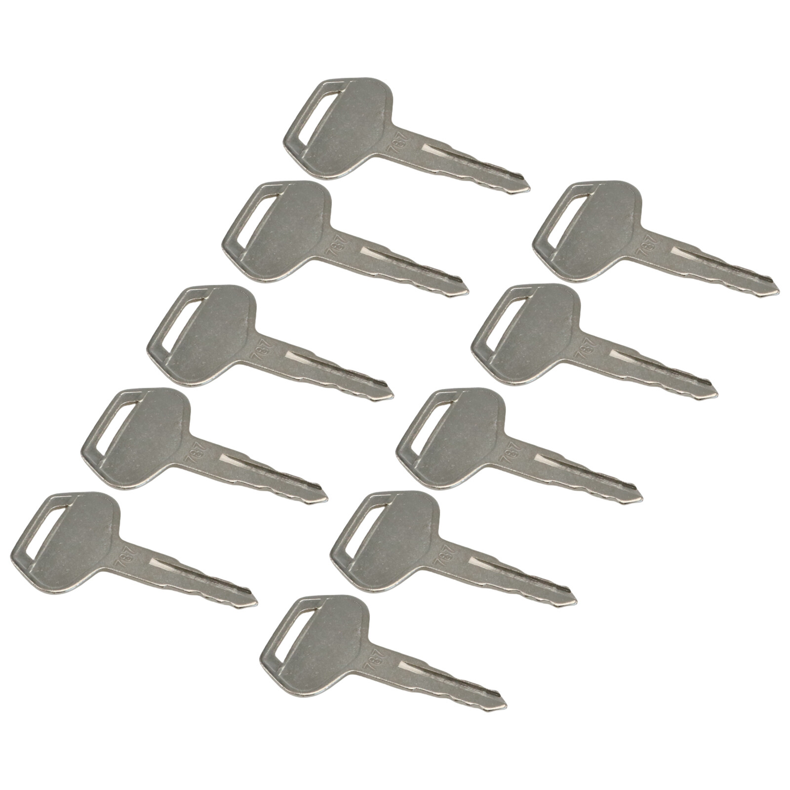 10 pcs key Fits Komatsu Keys 787 for Excavator Grader Dozer Loader Heavy Equipme