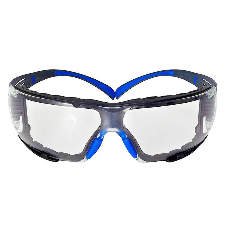 3M SecureFit Safety Glasses SF401SGAF-BLU-F, Blue/Gray, AF Lens, Foam Gasket