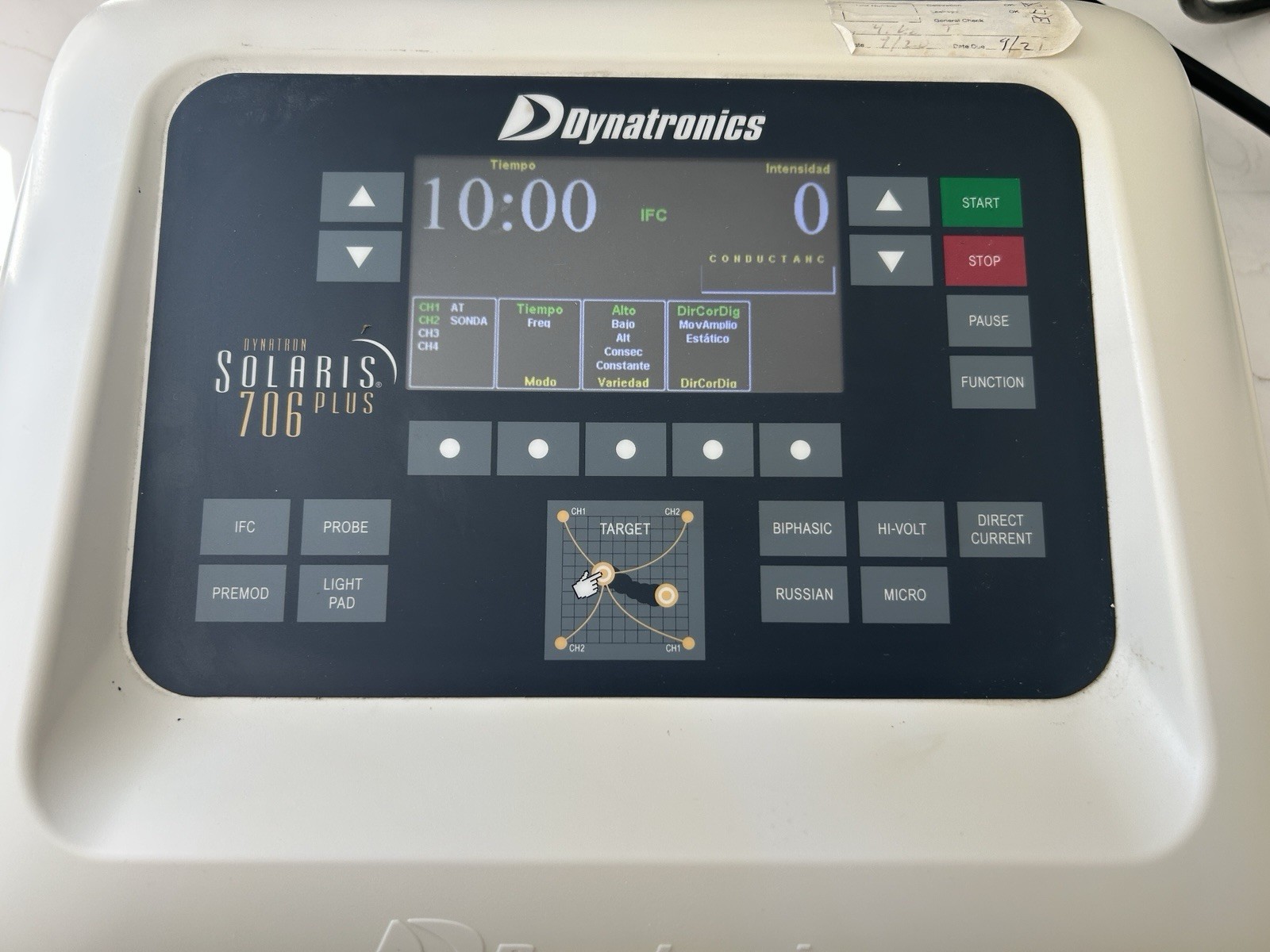 Dynatronics Solaris Plus 706 Electrical Stim Unit with Cables and Power Cord