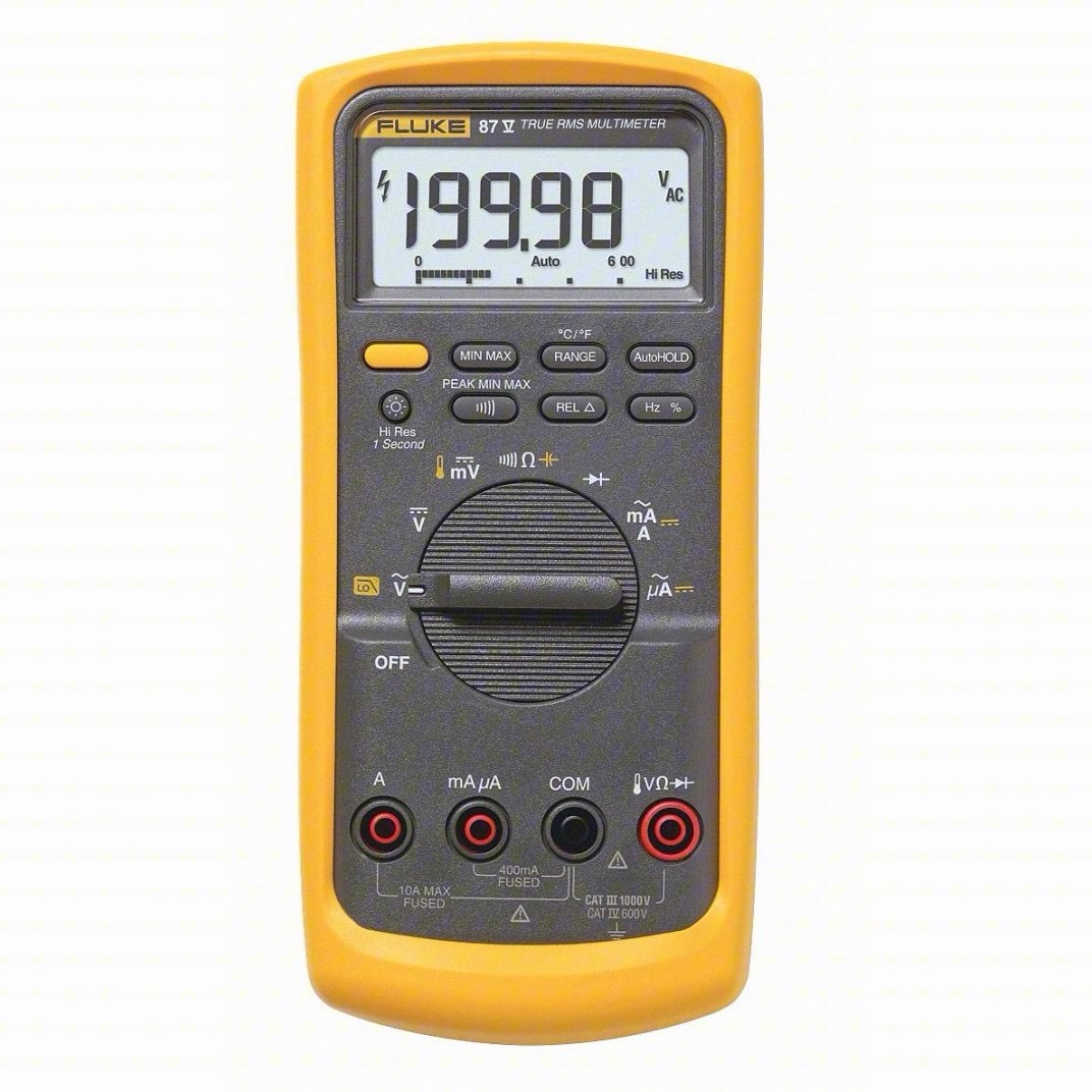 Fluke Digital Multimeter: TRMS CAT III 1000V CAT IV, 1000 V Max AC Volt Measure