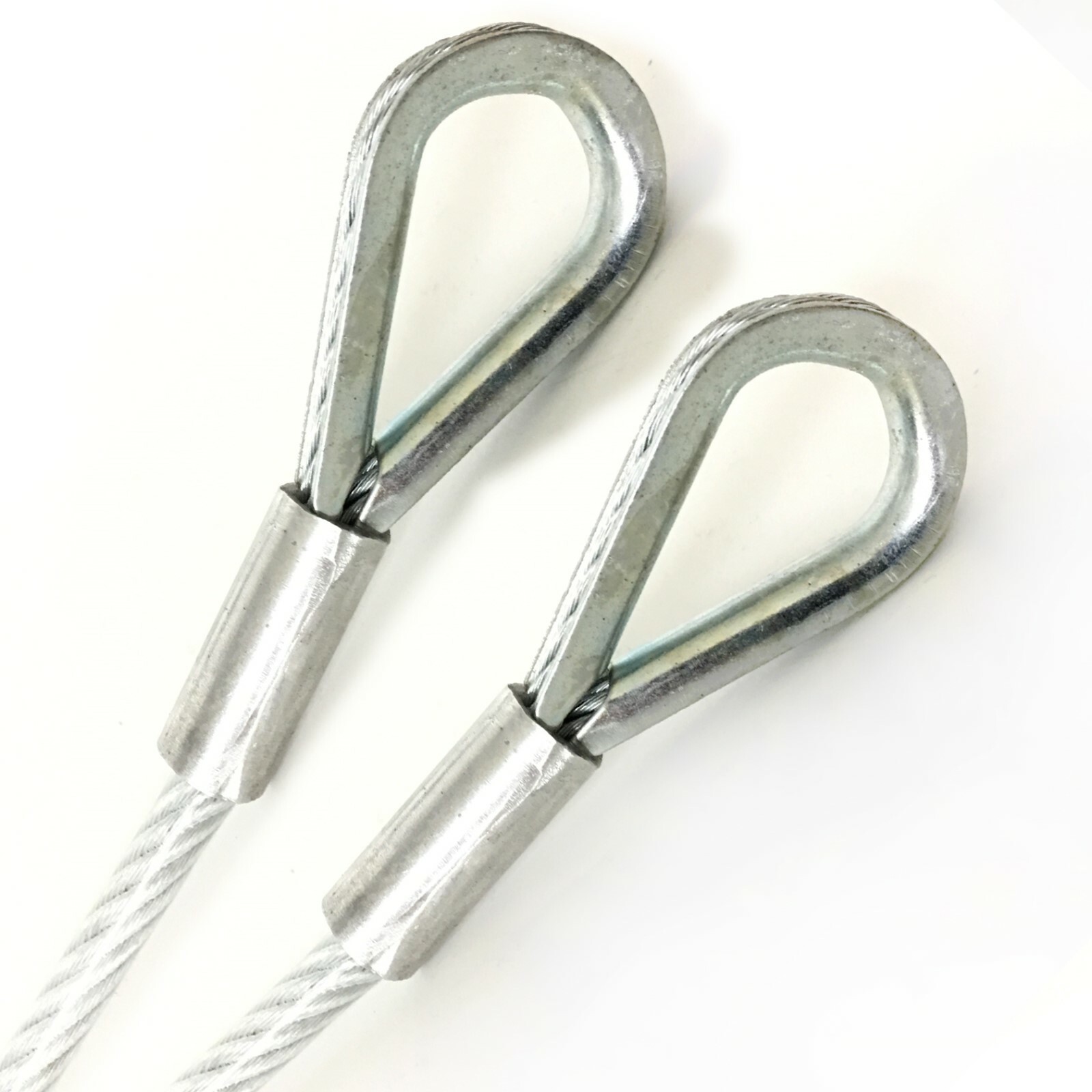 1/4″ Vinyl Coated Wire Rope with Thimbles, 3/16″ 7×19 Core Braided Steel Cable