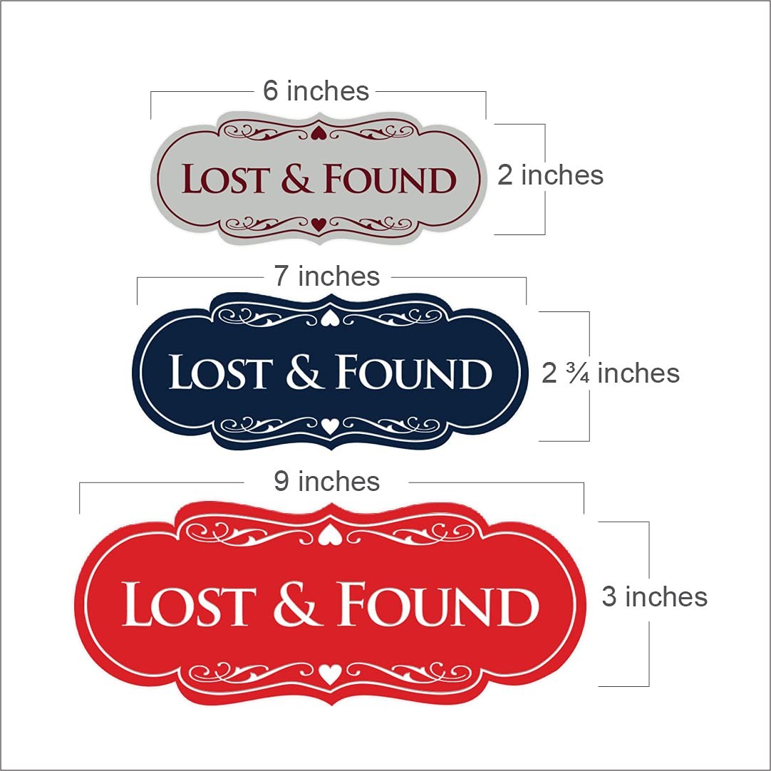 Designer Lost & Found Sign Black Gold – Large