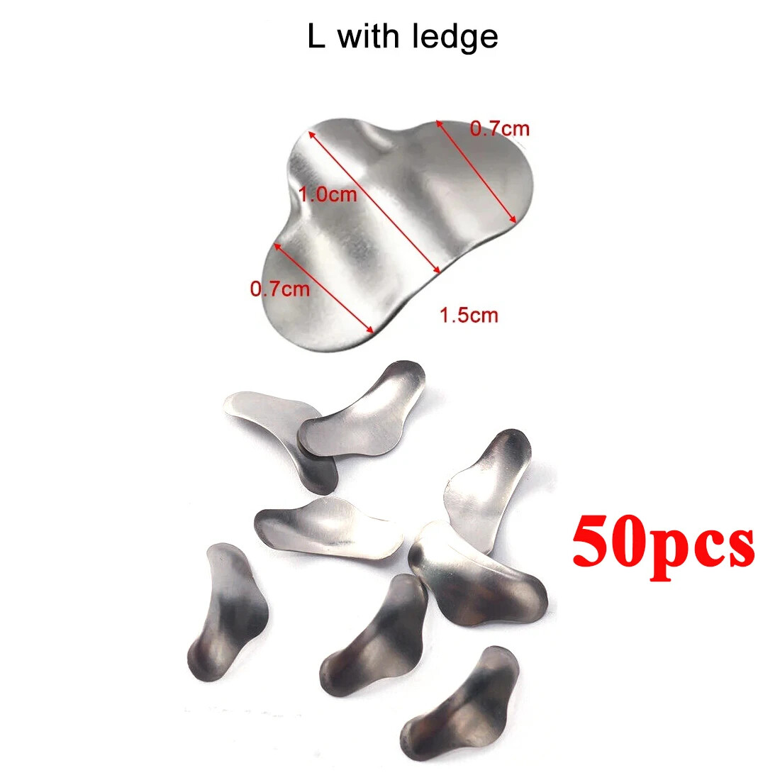 50Pcs Dental Metal Sectional Contoured Soft Matrix Bands Refill S/M/L 50μm Endo