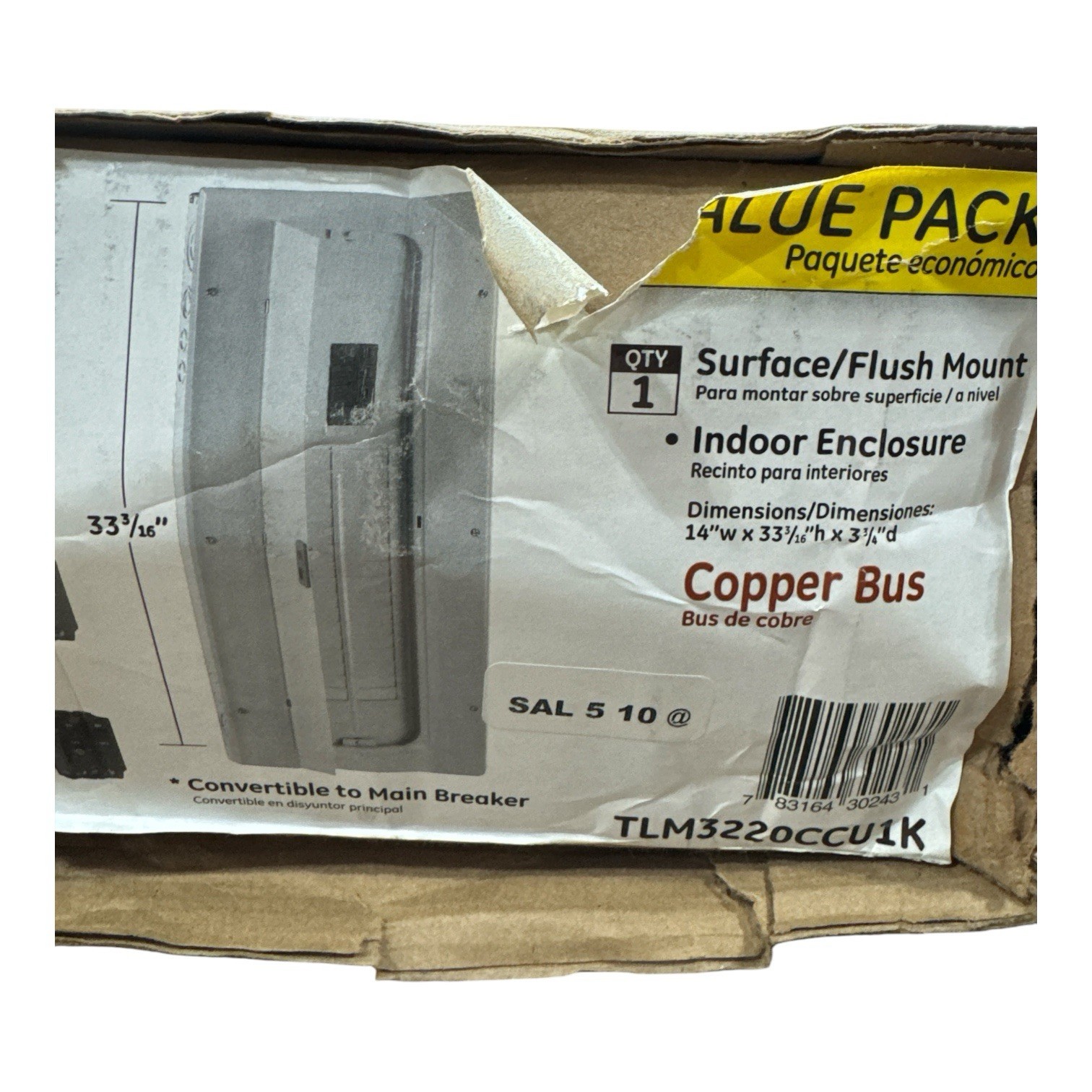 GE 200-Amp 32-Space 40-Circuit Indoor Main Lug Value Kit TLM3220CCU1K (OB)