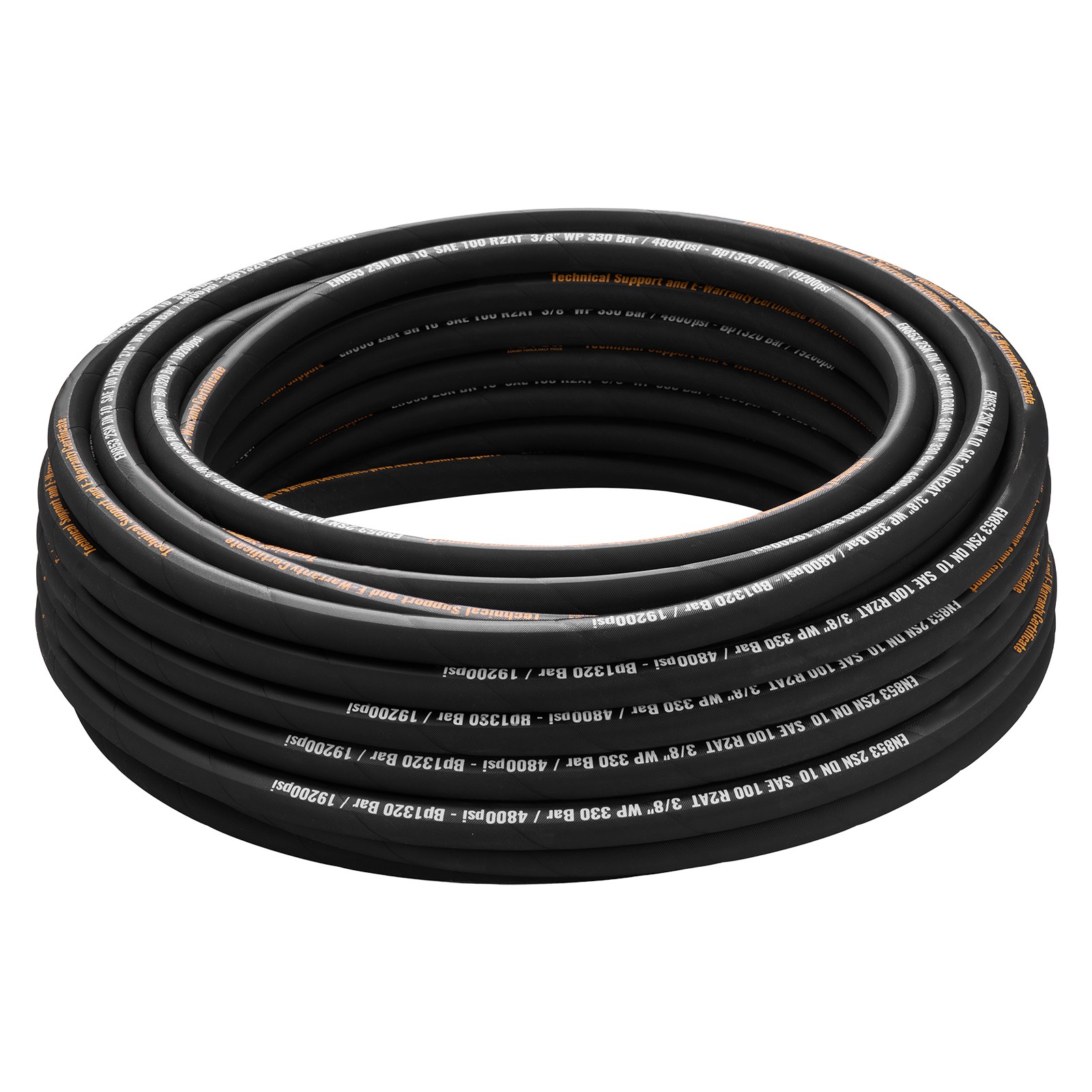 Uimoso Hydraulic Hose, 100 ft Coiled Hose, High-Pressure 5000 PSI Bulk Hose