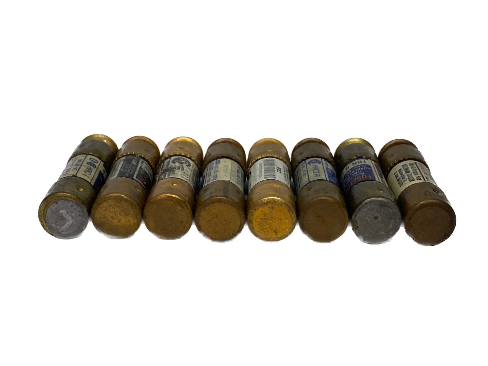 (8) NOS Bussmann 15A 250V Class RK5 Time Delay Current Limiting Fuses FRN-R-15