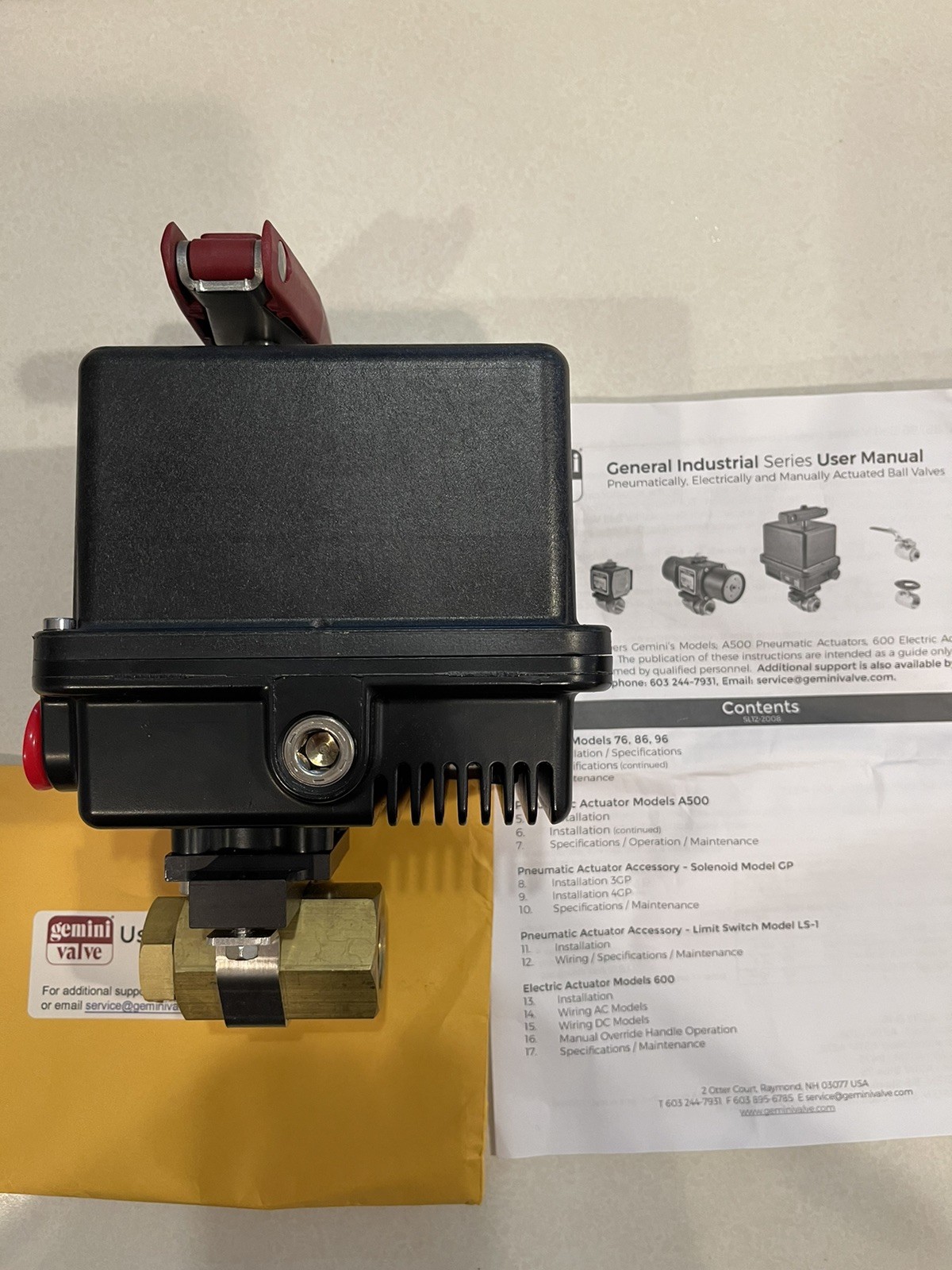 Gemini Valve 615 Actuator 120VAC NEW 300in.lbs New.
