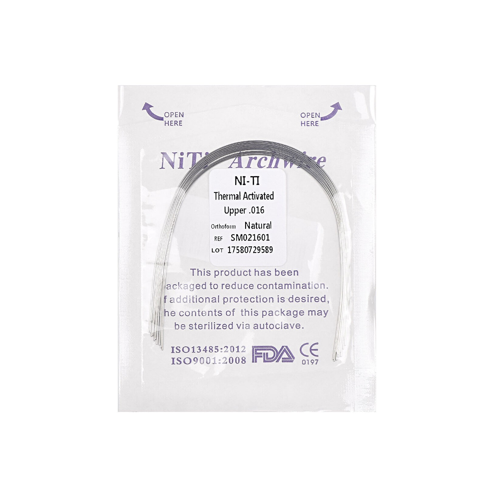 Dental Orthodontic Arch Wire Thermal Activated NiTi Archwire Round Rectangular