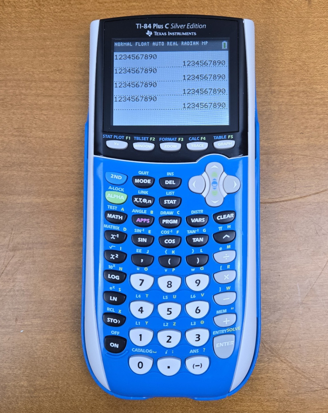 Texas Instruments TI-84 Plus C Silver Edition Graphing Calculator Blue Works