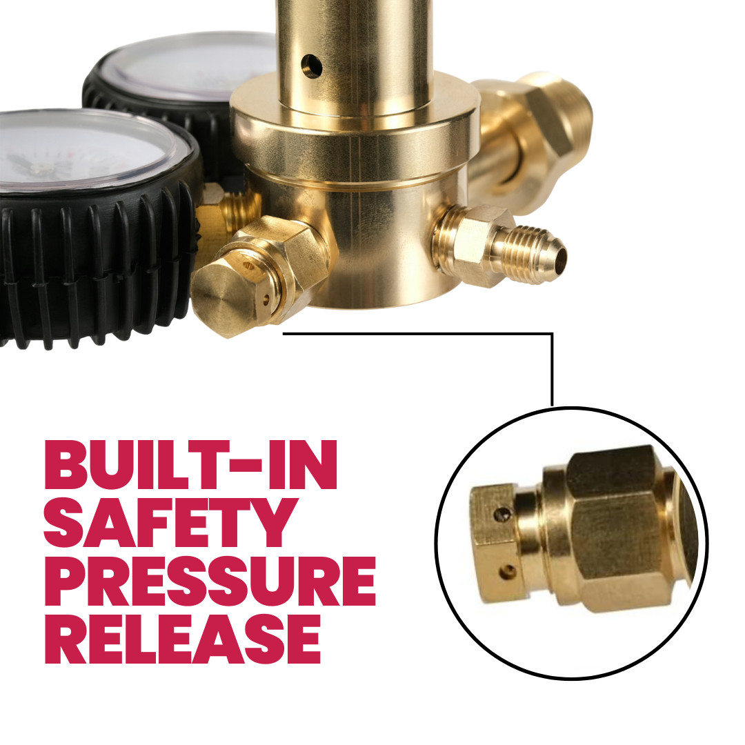 SPARC Nitrogen Pressure Regulator 0-600PSI CGA580 Inlet, 1/4″ Flare Output
