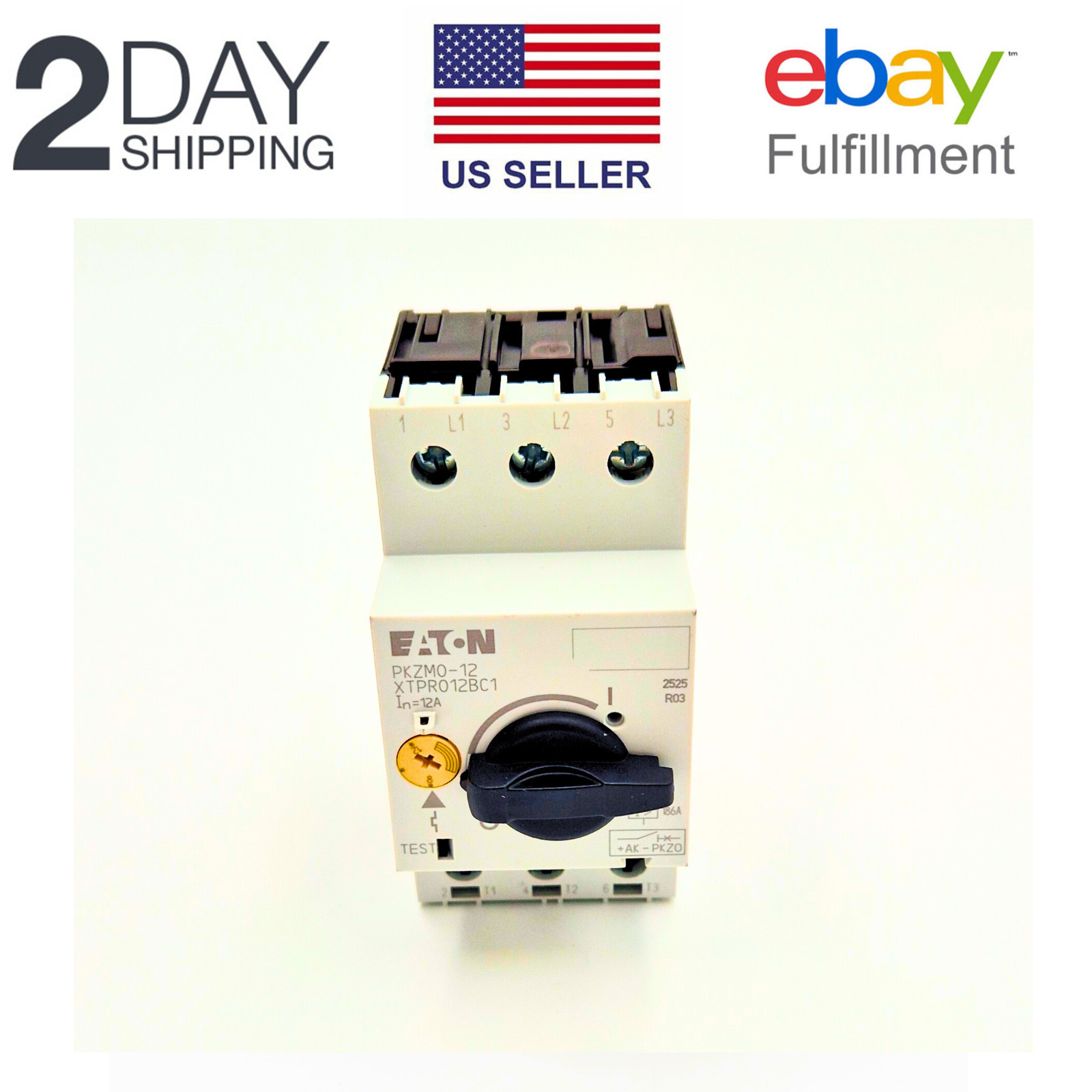EATON Thermal Magnetic Circuit Breaker Motor Protect PKZM0-12 3p 8-12A US New