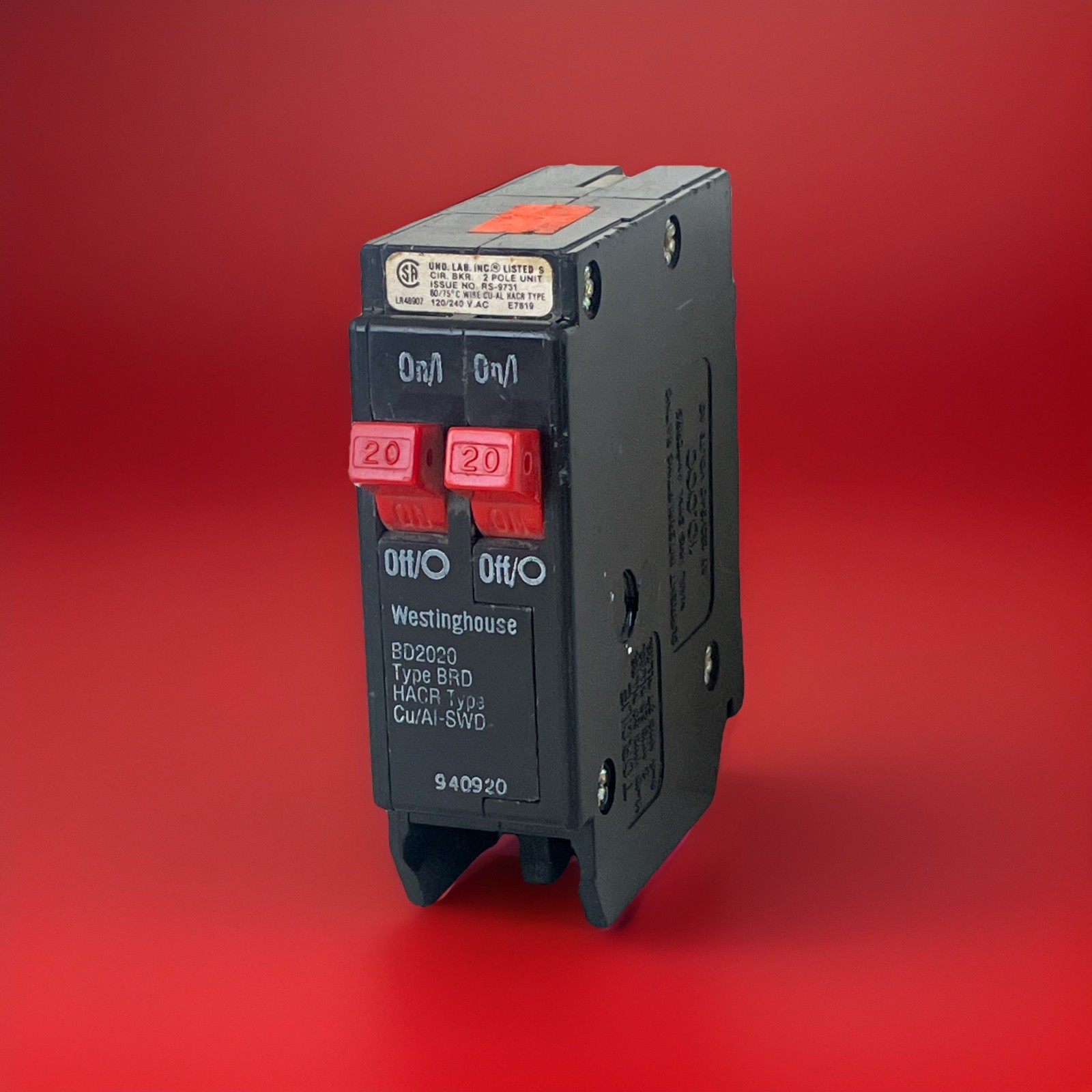 Westinghouse Bryant BD2020 Breaker CTL compliant Rejection Clip 20/20 Amp RED