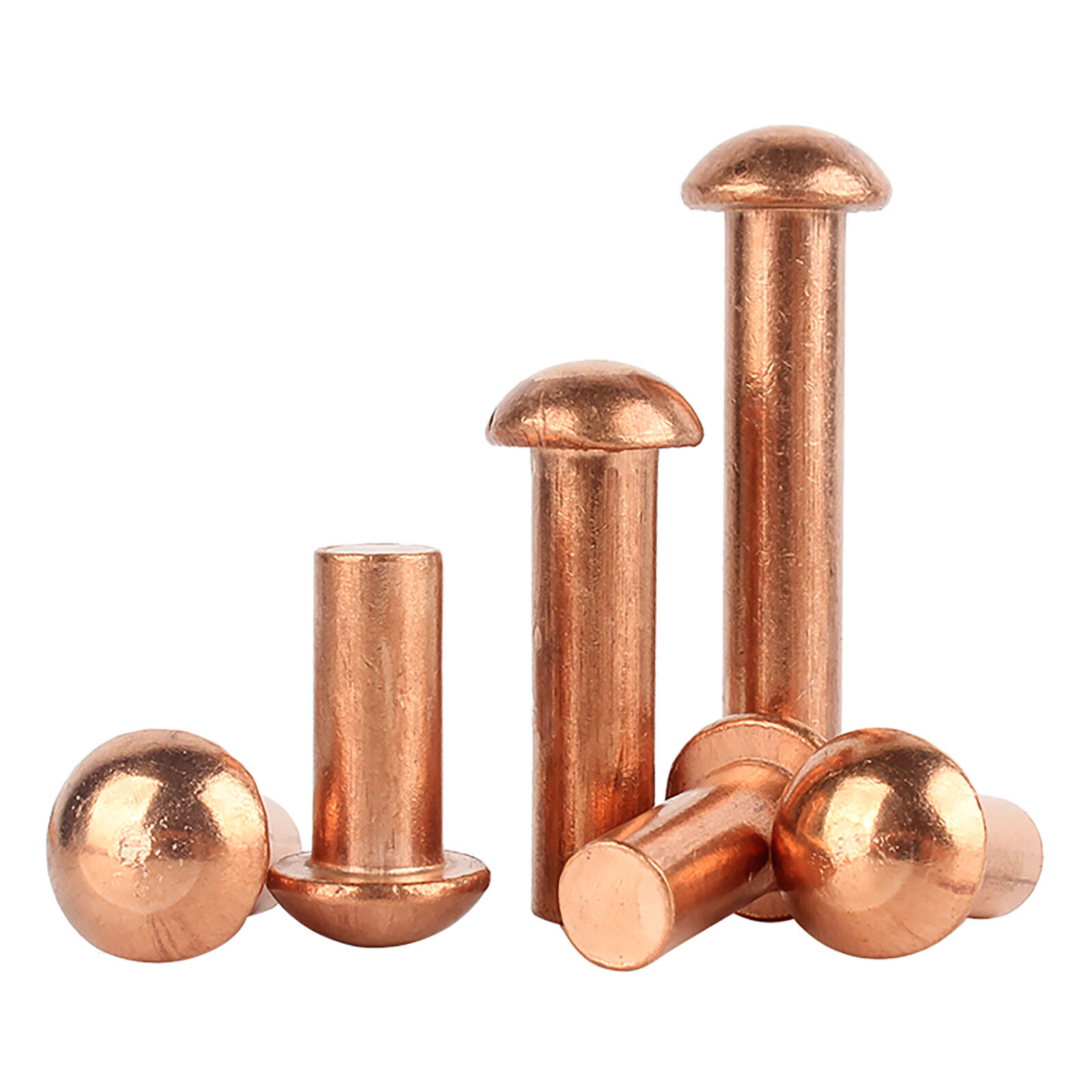 Solid Pure Coppe Round Head Rivets Din 660 M2 M2.5 M3 M4 M5 M6 M8 Length 3~50mm