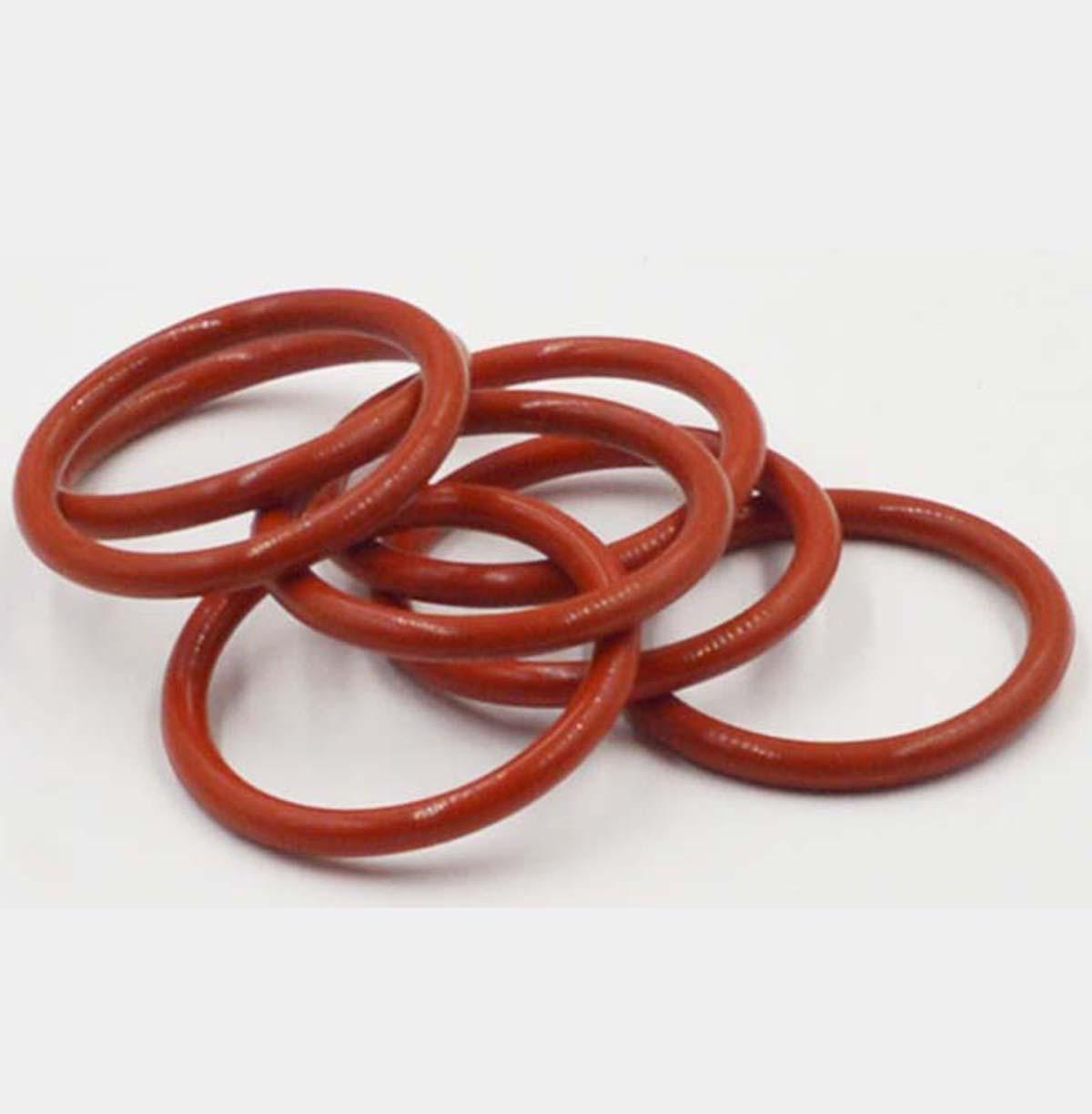 US Stock 100x 10mm OD 8mm ID 1mm Dia Food Grade Silicone Rubber Seal O-Ring Red