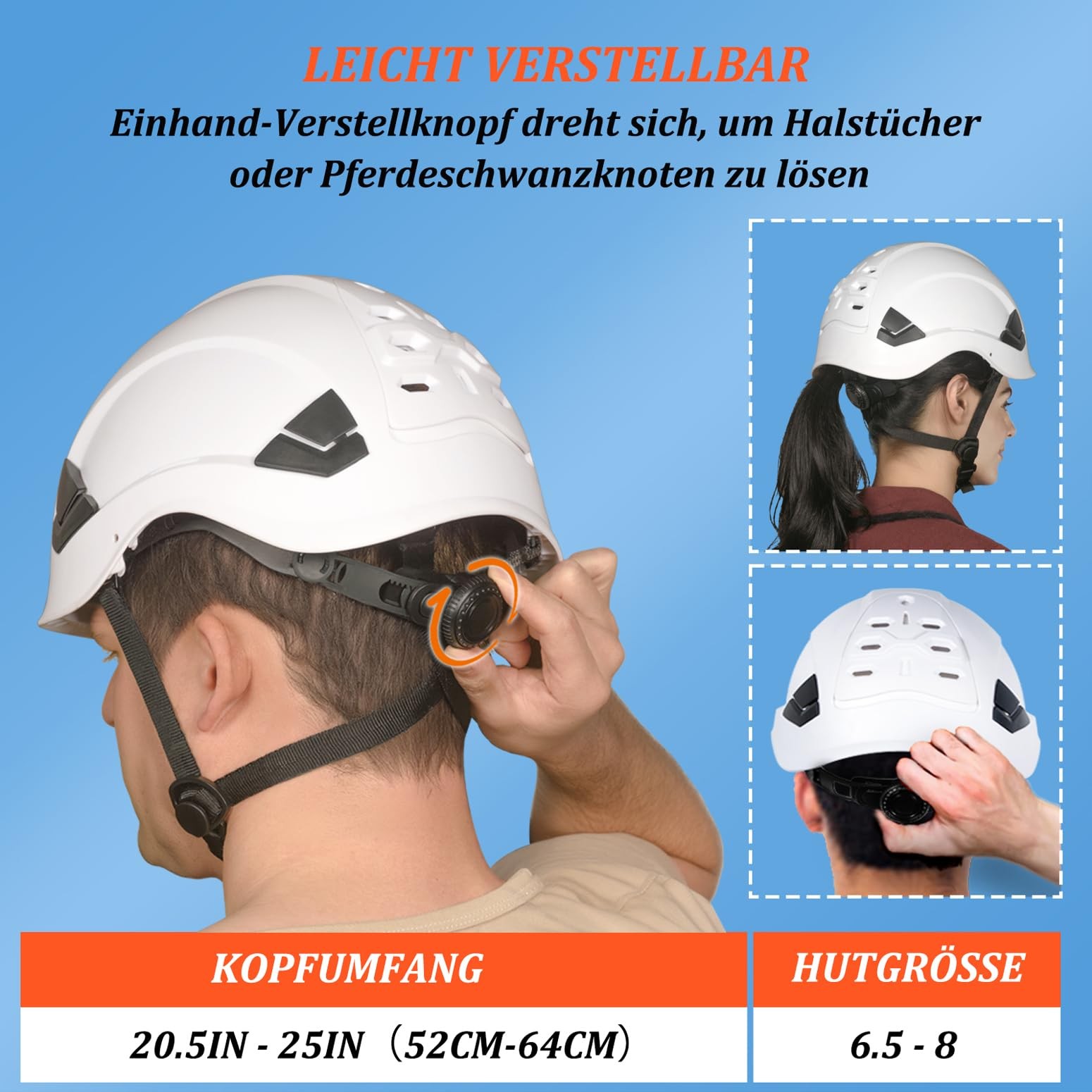 Schutzhelm belüftet, Sicherheitshelm bauhelm mit EN 397 Industriehelm, ANSI Z…