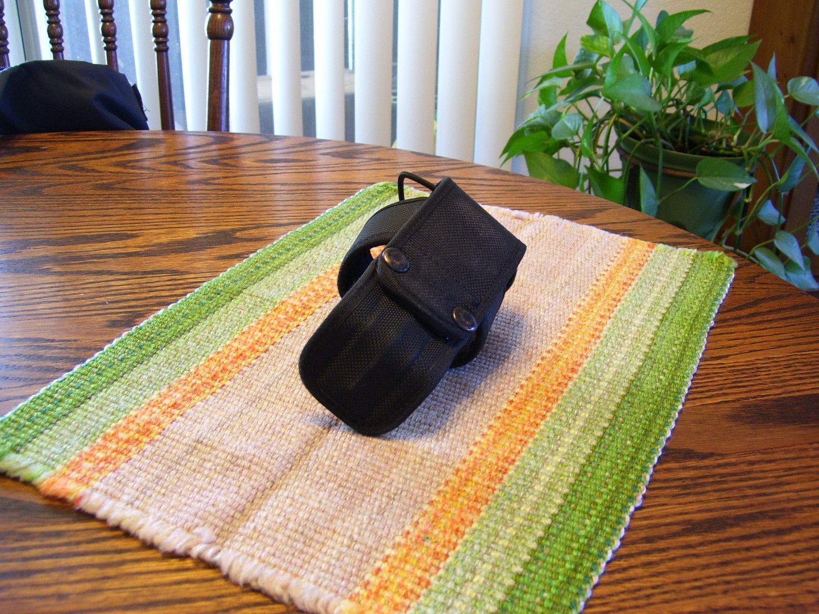 Bianchi AccuMold Black Ballistic Nylon Universal Handheld Radio Holder Holster