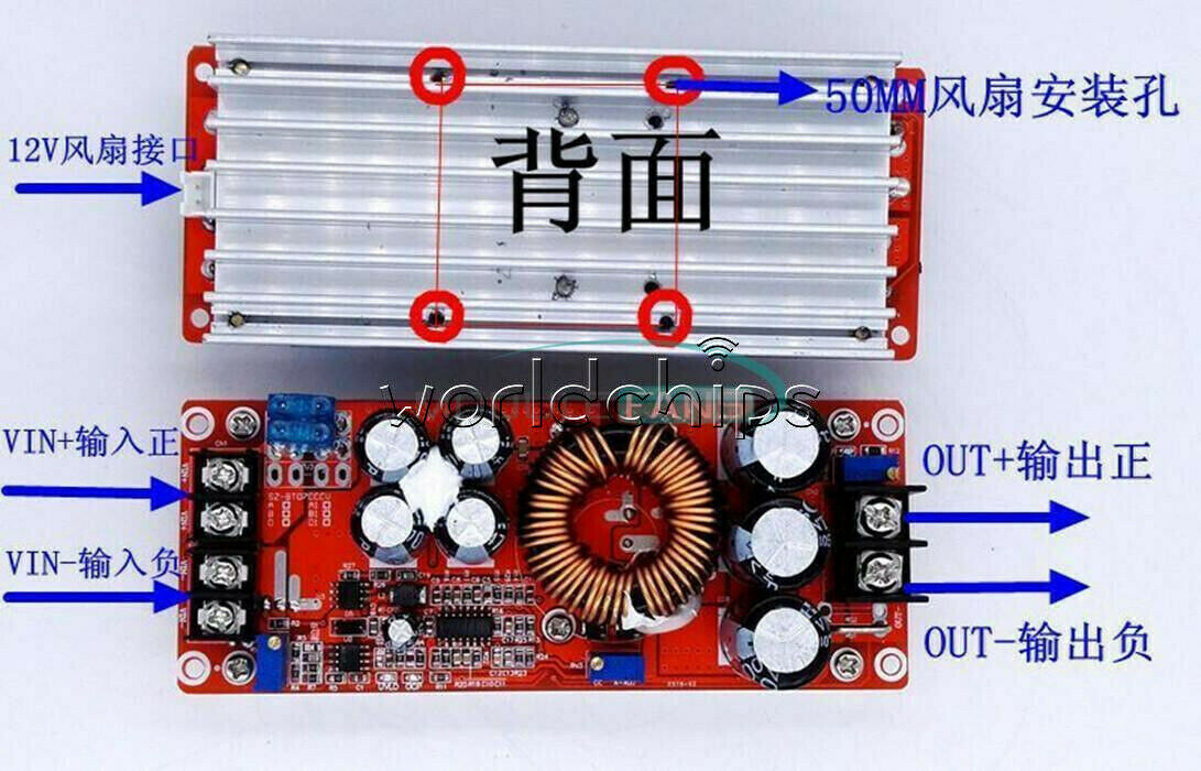 DC-DC 10/12/15/20A 150/250/300/400/1200W Step up Step down Buck Boost Converter