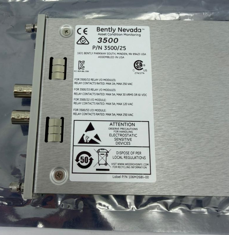 BENTLY NEVADA 3500/25 KEYPHASOR MODULE 149369-01 , 126398-01H