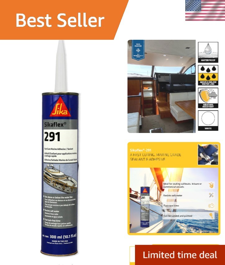 White Polyurethane Sealant for Boats – 10.1 fl. oz Cartridge by Flex-291