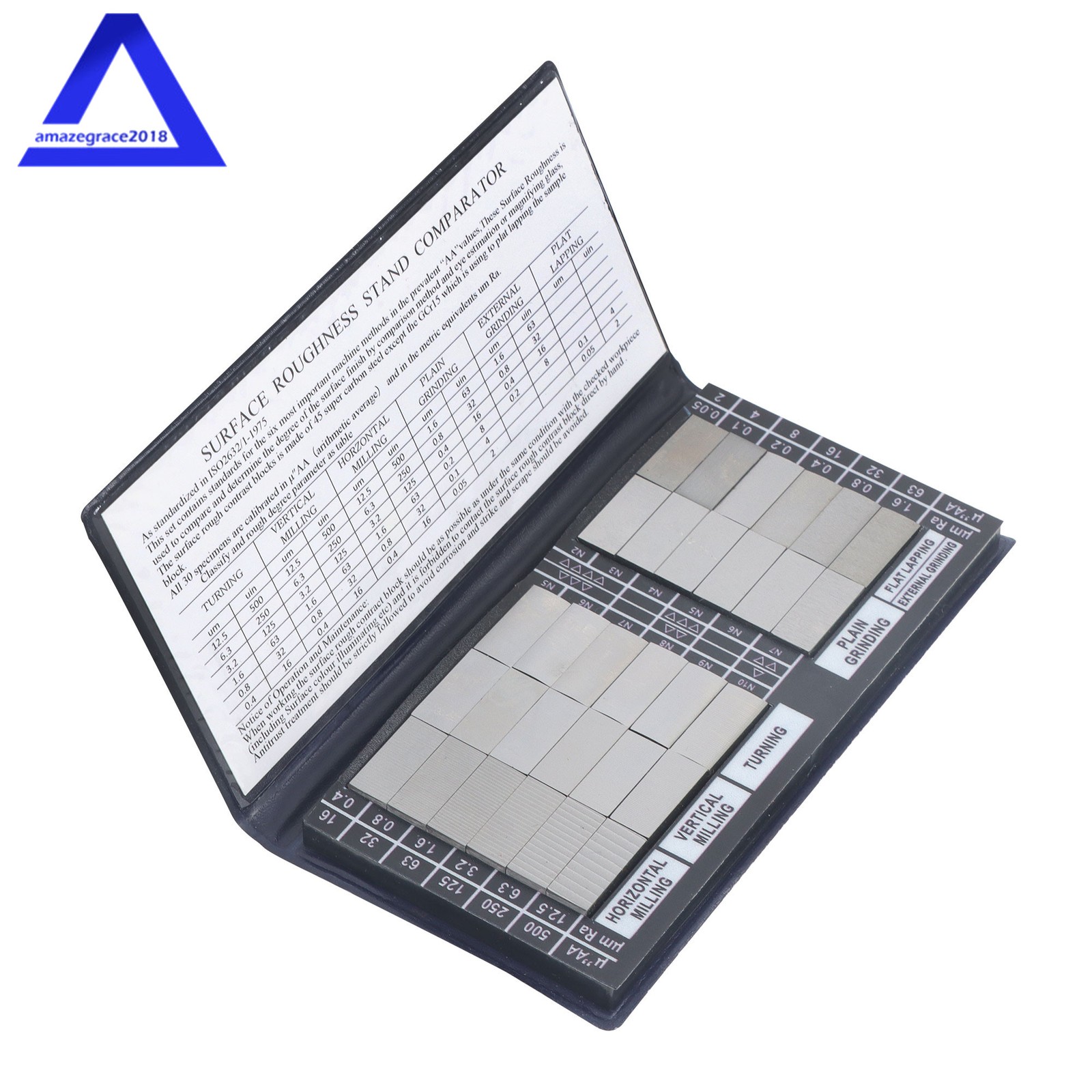 Surface Roughness Standards Finish Comparator 30 Specimens With Ra0.05-12.5mm