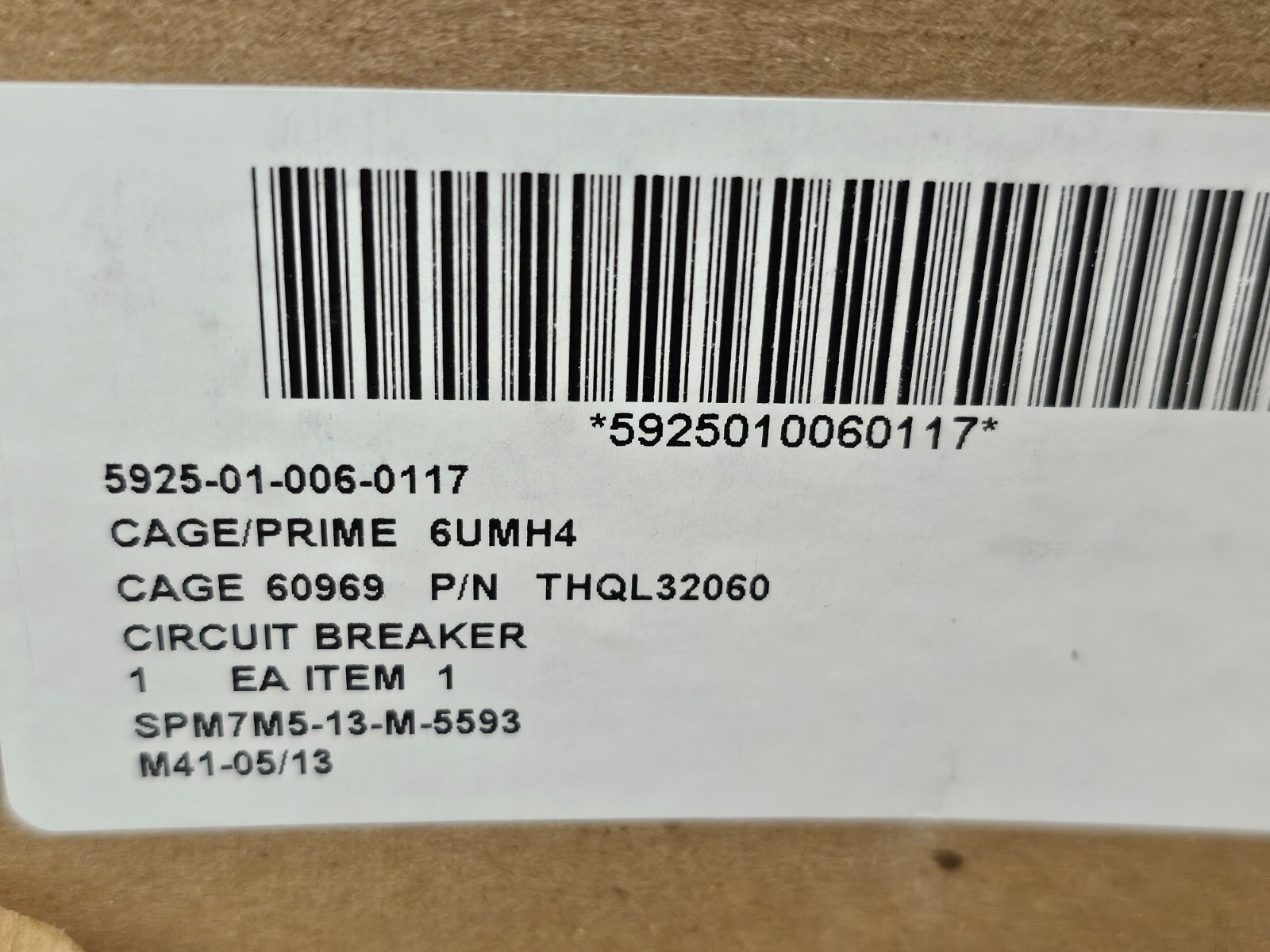 Ge General Electric Circuit Breaker 60A Amp 3 Pole P 240V THQAL THQL32060 NEW