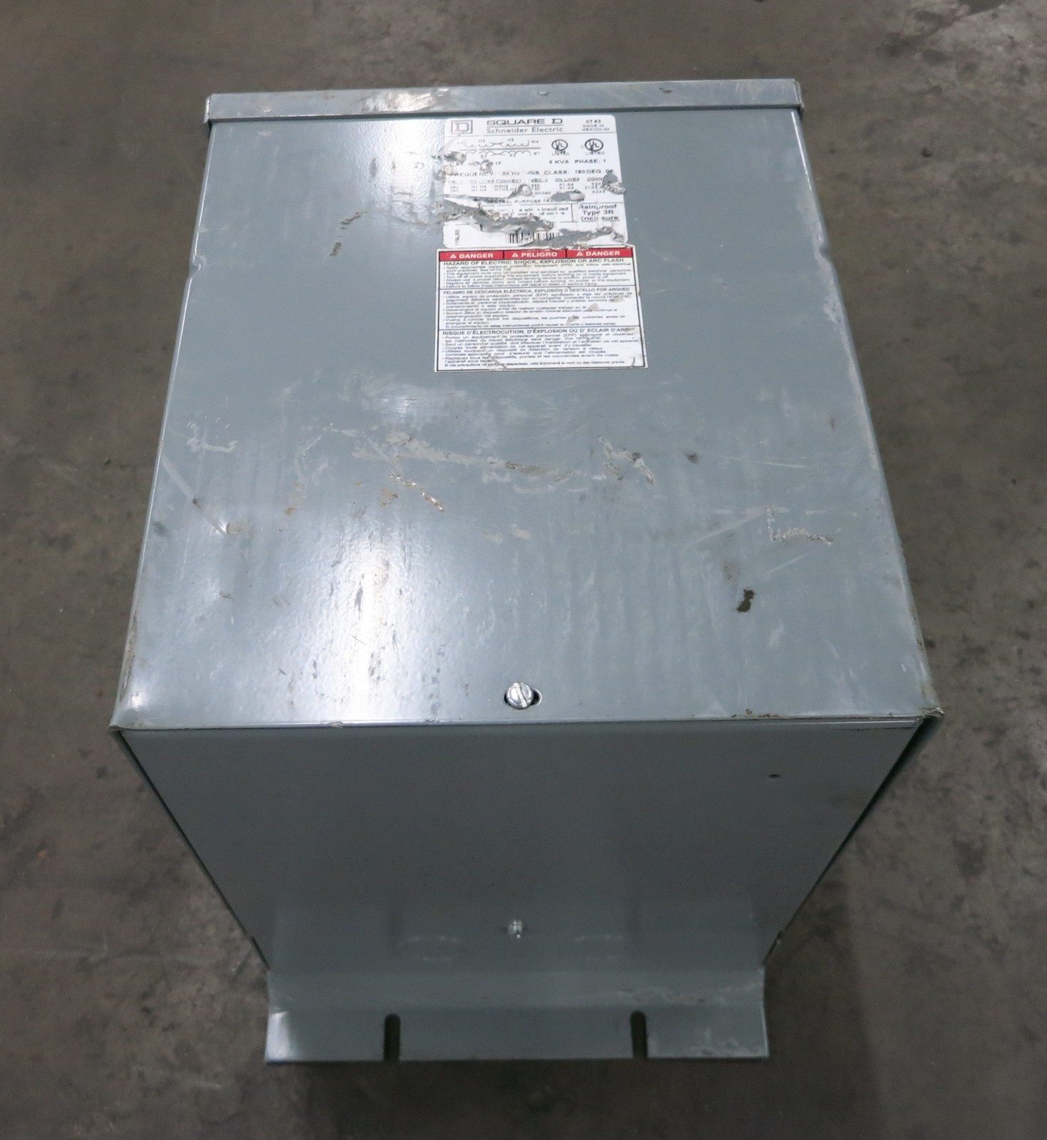 Square D 5S1F 5 kVA 240×480 – 120/240 1PH Dry Type Transformer 3R 240 480 Single