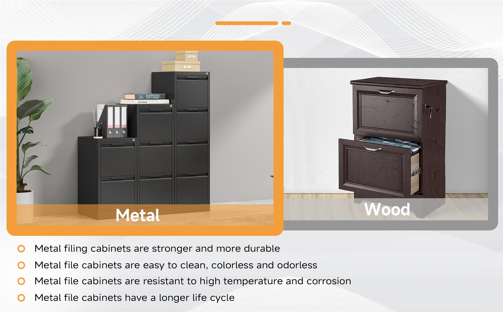 4 Drawer File Cabinet with Lock Metal Vertical Filing Cabinet for Home Office