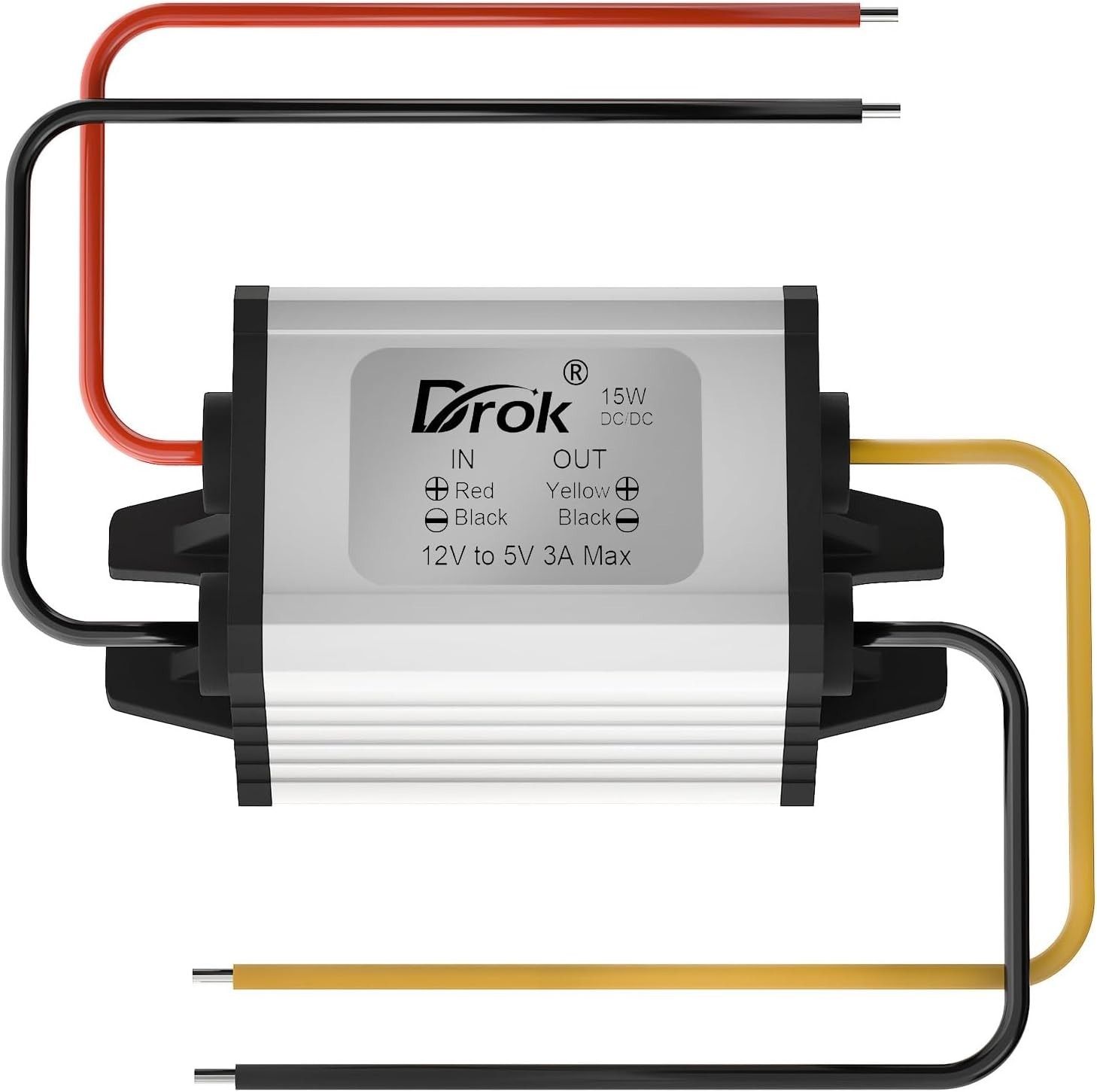 12V to 5V Converter DC Buck Waterproof 8-35V 3A 15W Voltage Regulator