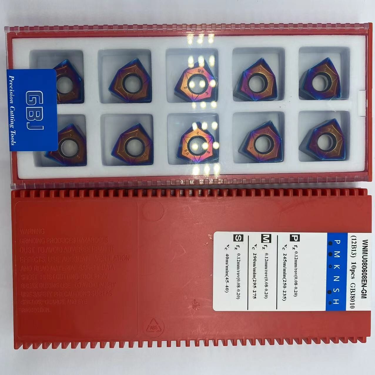 HRC50 WNMU080608EN-GM GBJ-CNC 90 deg End mill Milling insert For MFWN90 holder