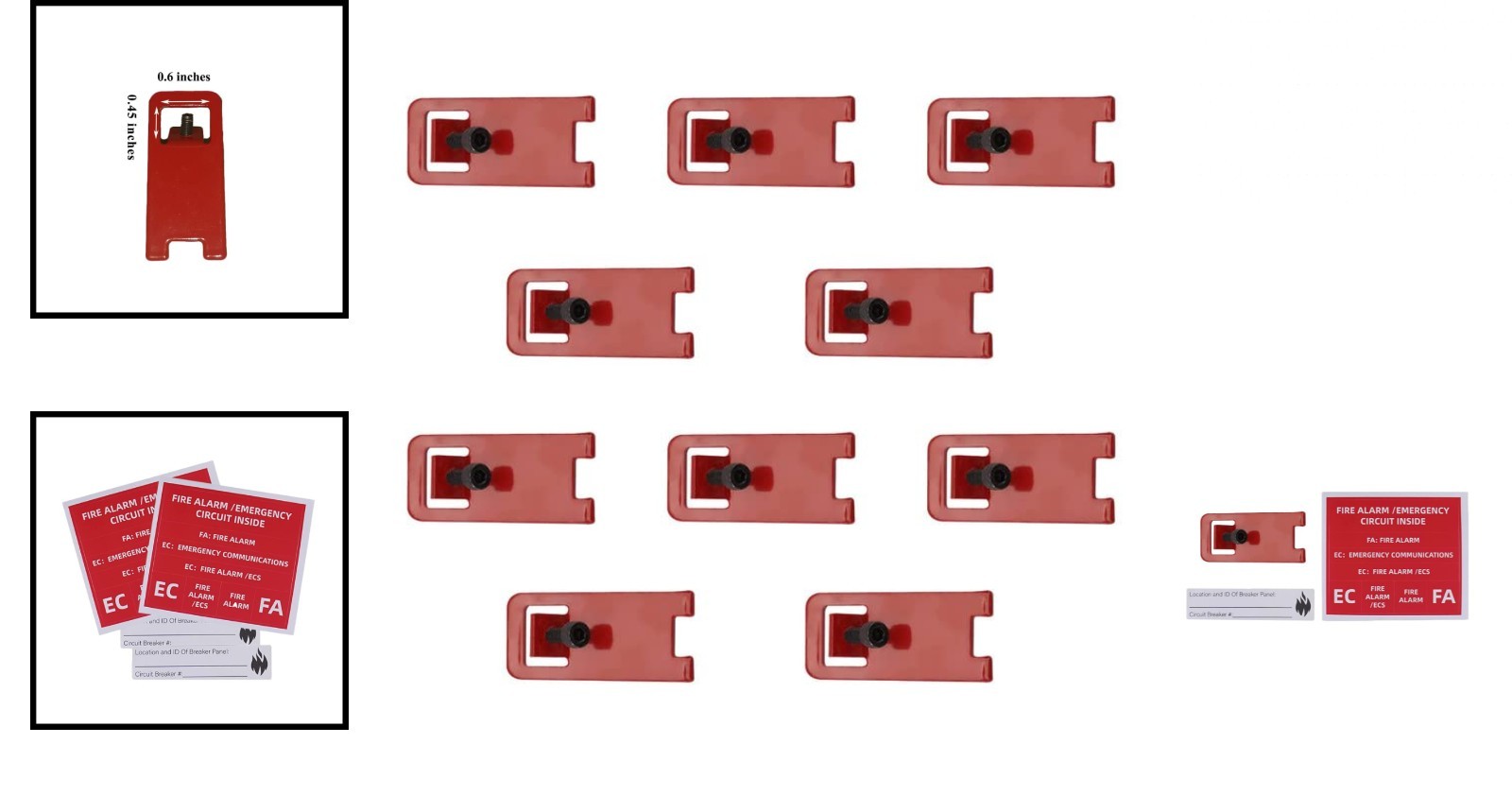 10 Sets Fire Alarm Locks, Work to Prevent Accidental Shutdown, Lockout