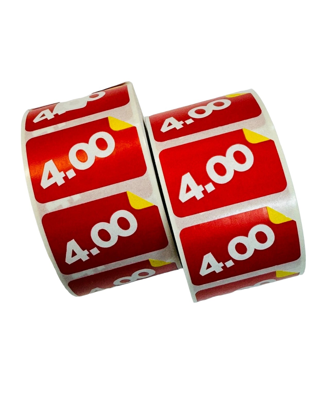 1.5″x1″ $4.00 Price Retail Point of Sale Red & Yellow Labels Stickers 1000/ Roll